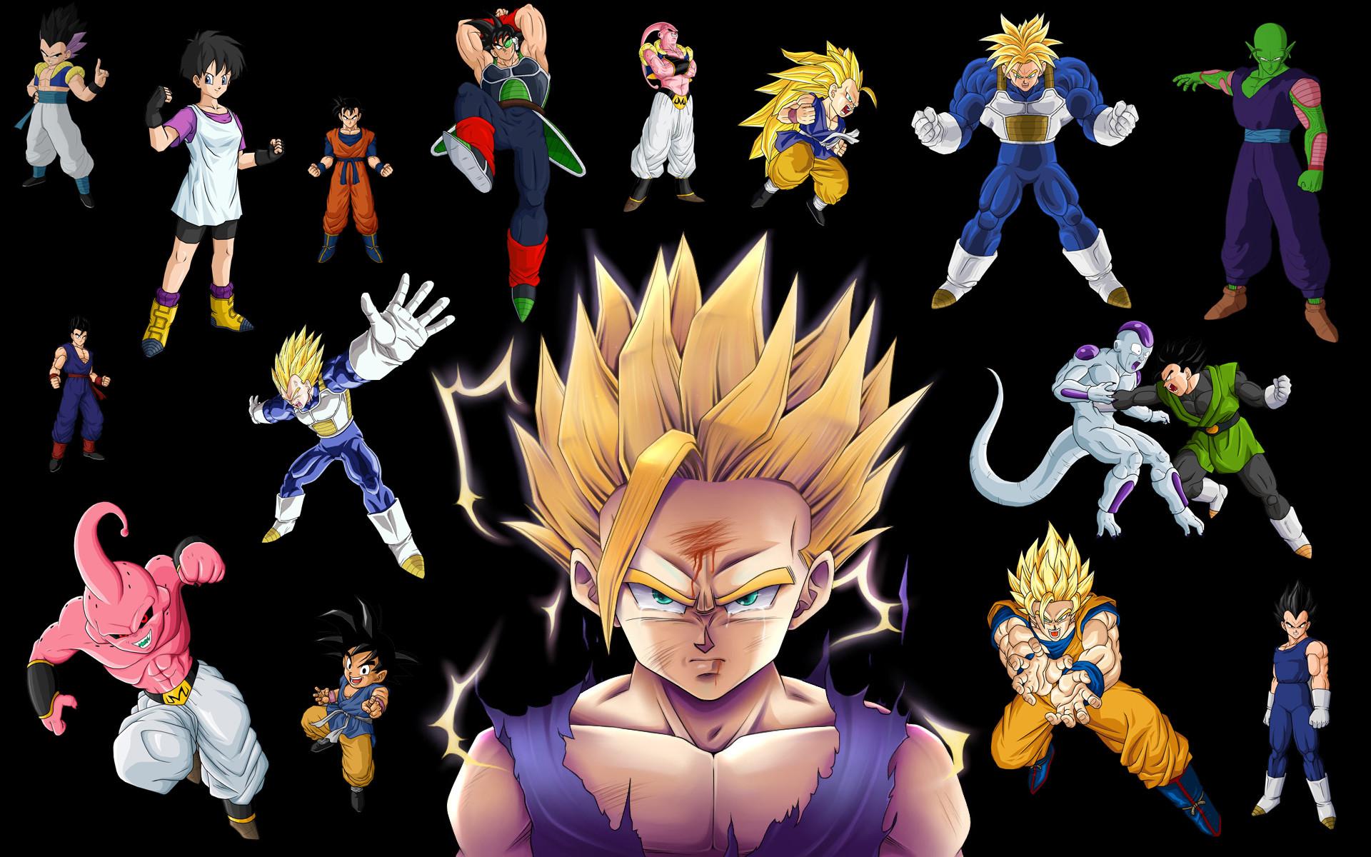 Vegeta, Buu, Son Goku, Frieza, Videl Dragon Ball, Son Gohan – Free Wallpaper / WallpaperJam.com