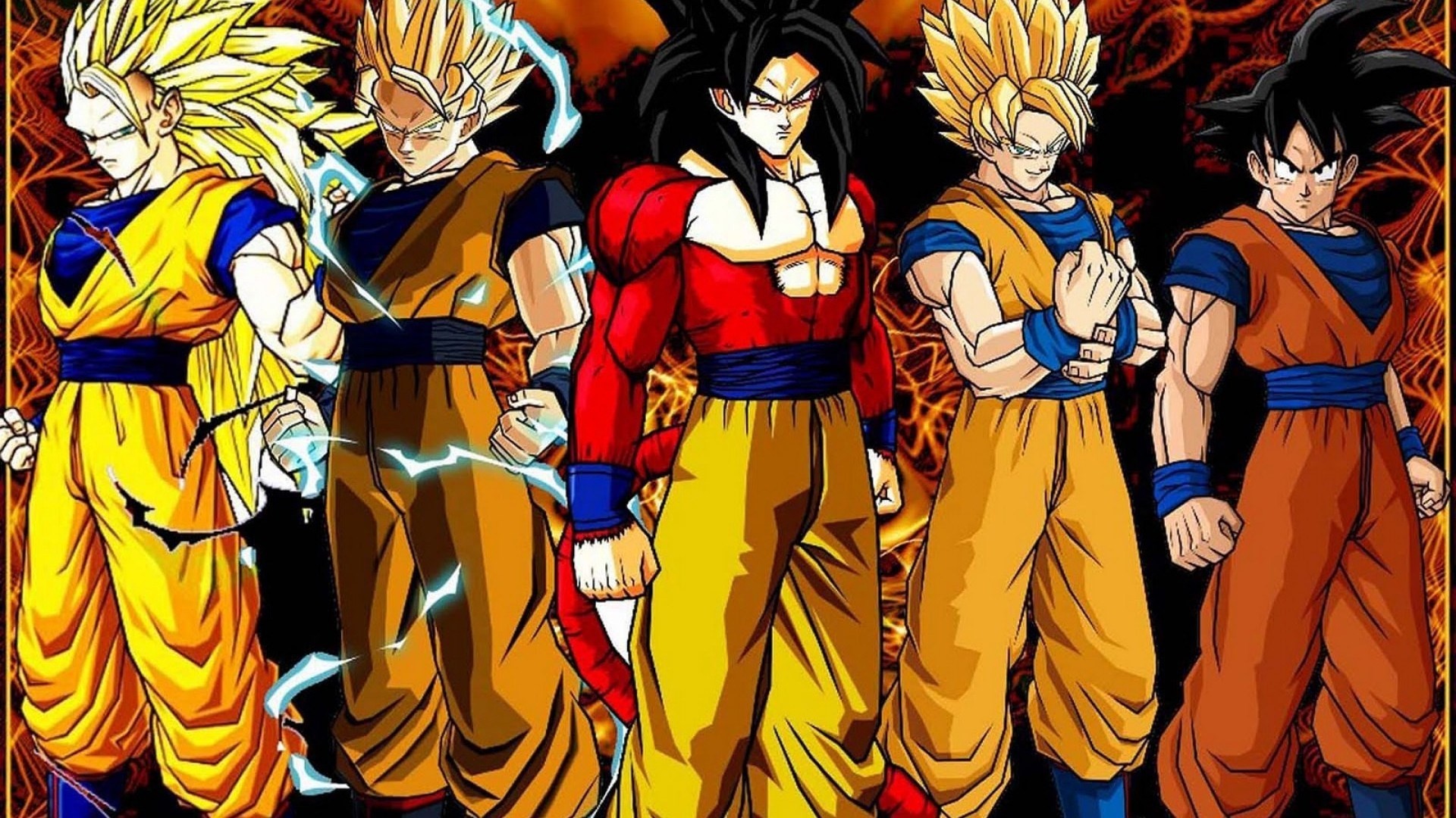 Goku super saiyan transformation dragon ball z backgrounds