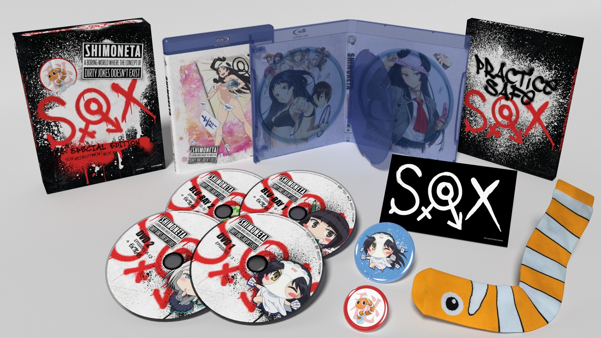 SHIMONETA A Boring World Where the Concept of Dirty Jokes Doesnt Exist – The Complete Series Blu ray Limited Edition Shimoneta to Iu Gainen ga Sonzai