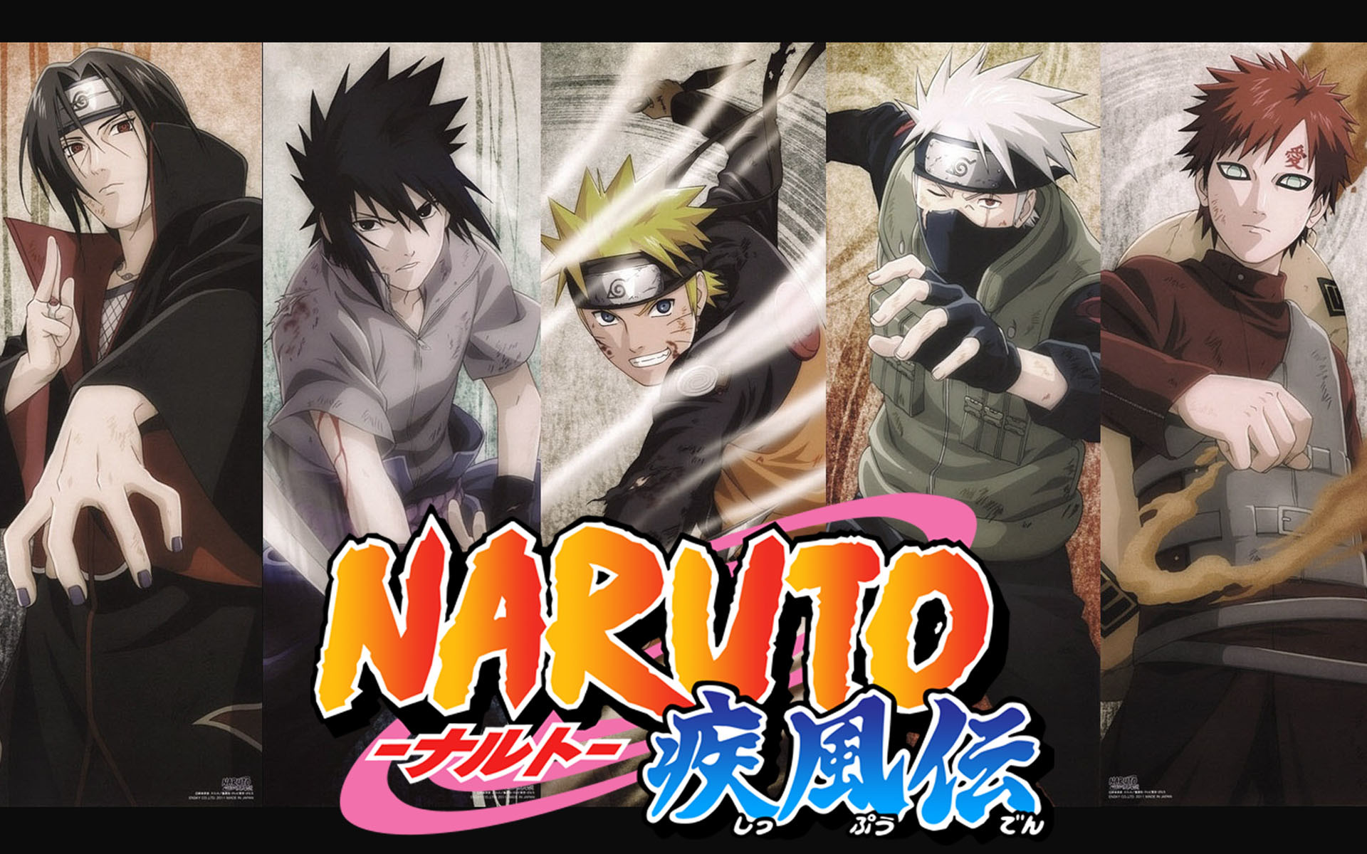 Anime – Naruto Itachi Uchiha Sasuke Uchiha Naruto Uzumaki Kakashi Hatake  Gaara (Naruto) Wallpaper