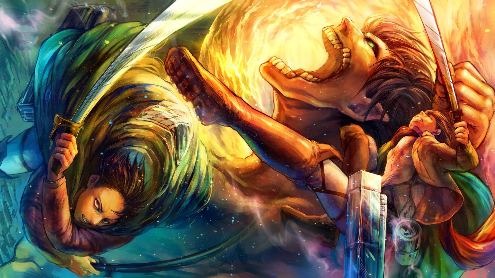 Anime – Attack On Titan Levi Ackerman Eren Yeager Wallpaper