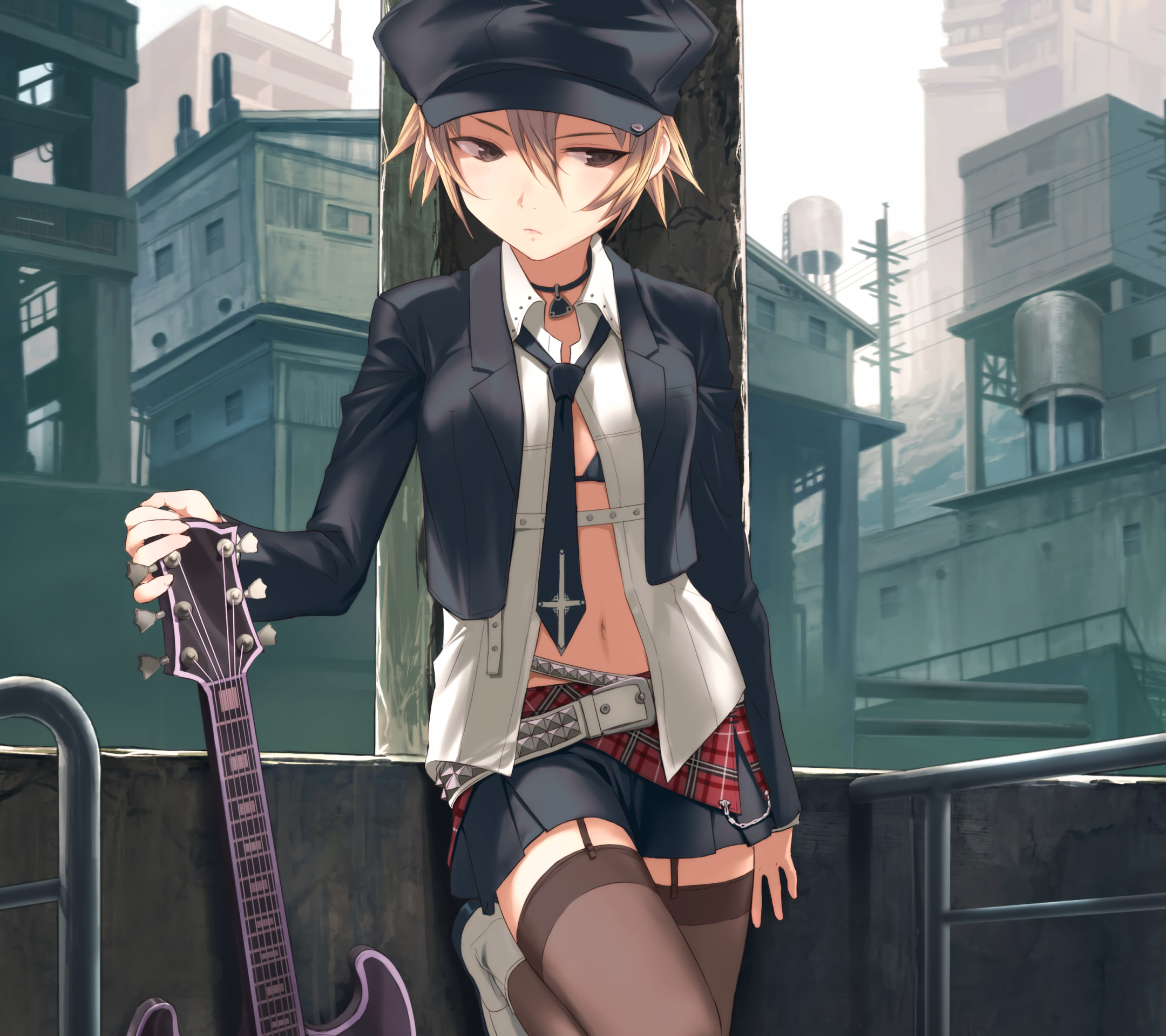 Anime Music Girl Guitar. Wallpaper 627595