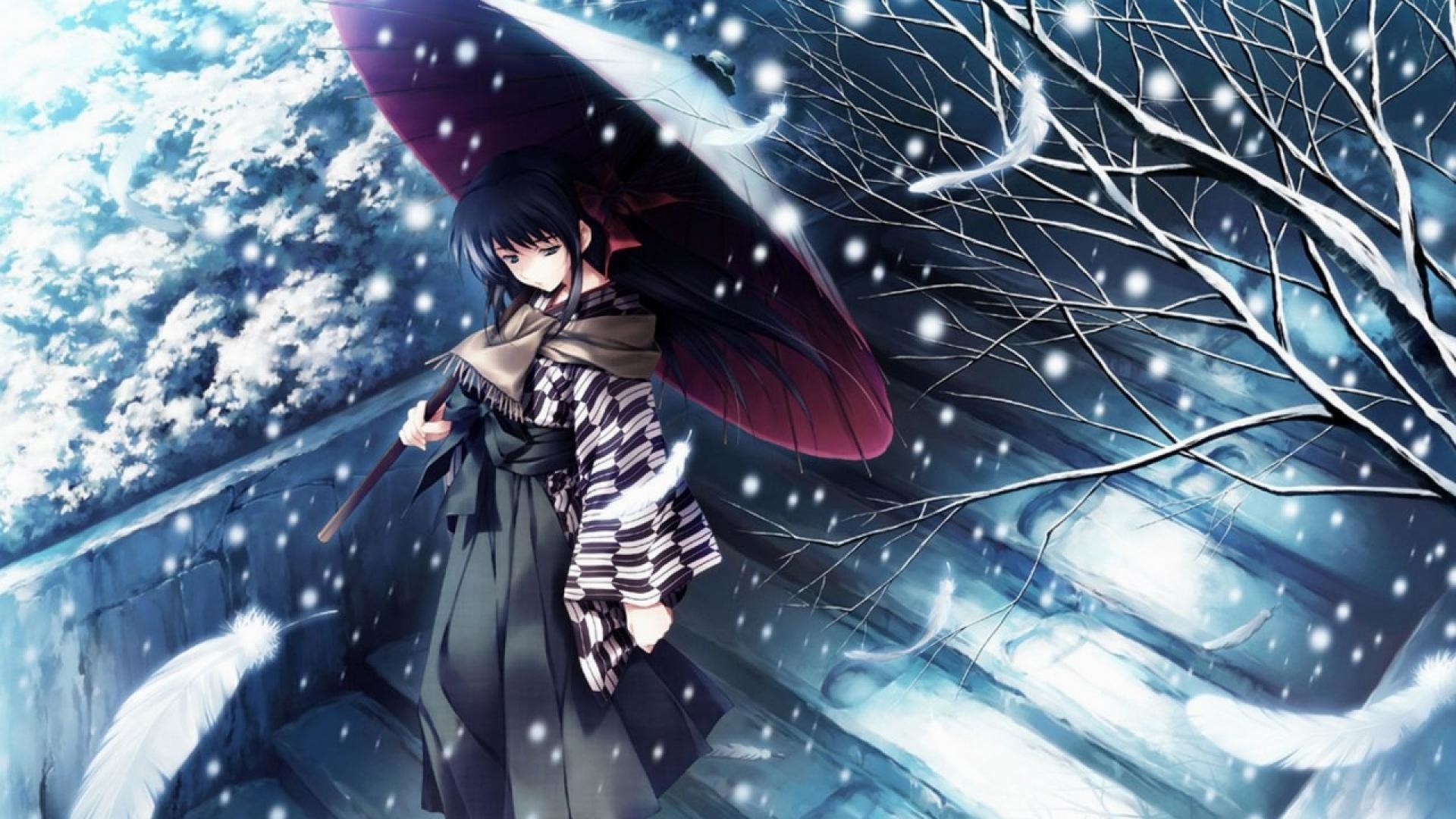 Winter Girl Anime Wallpapers HD download free