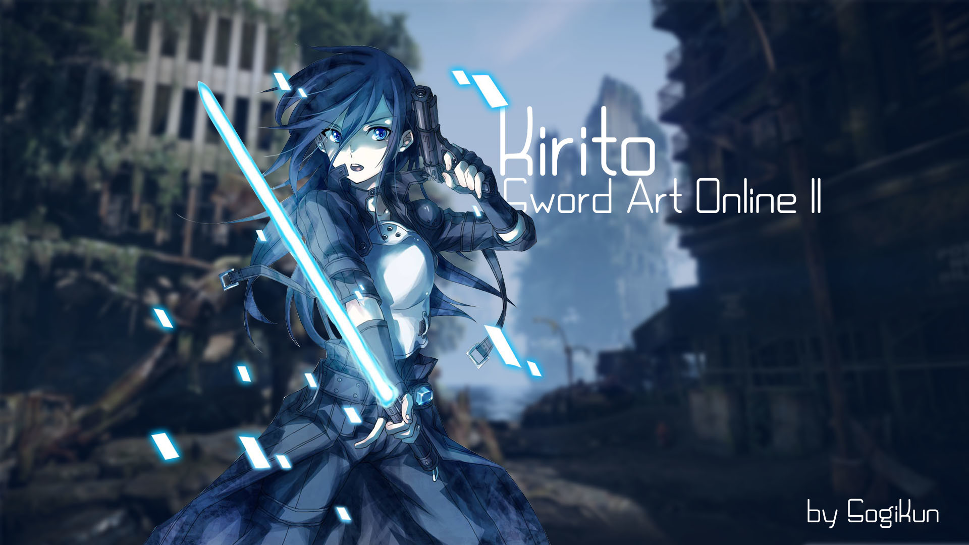 Sword Art Online II – Kirito Wallpaper by SogiKun