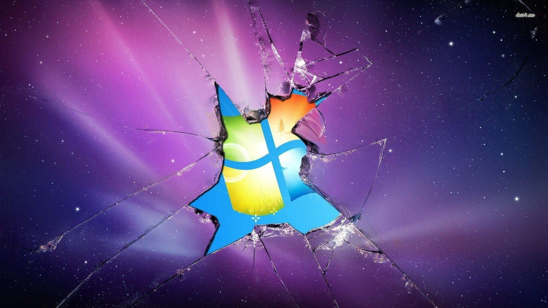 Wallpapers For Windows 7 Broken Glass Background