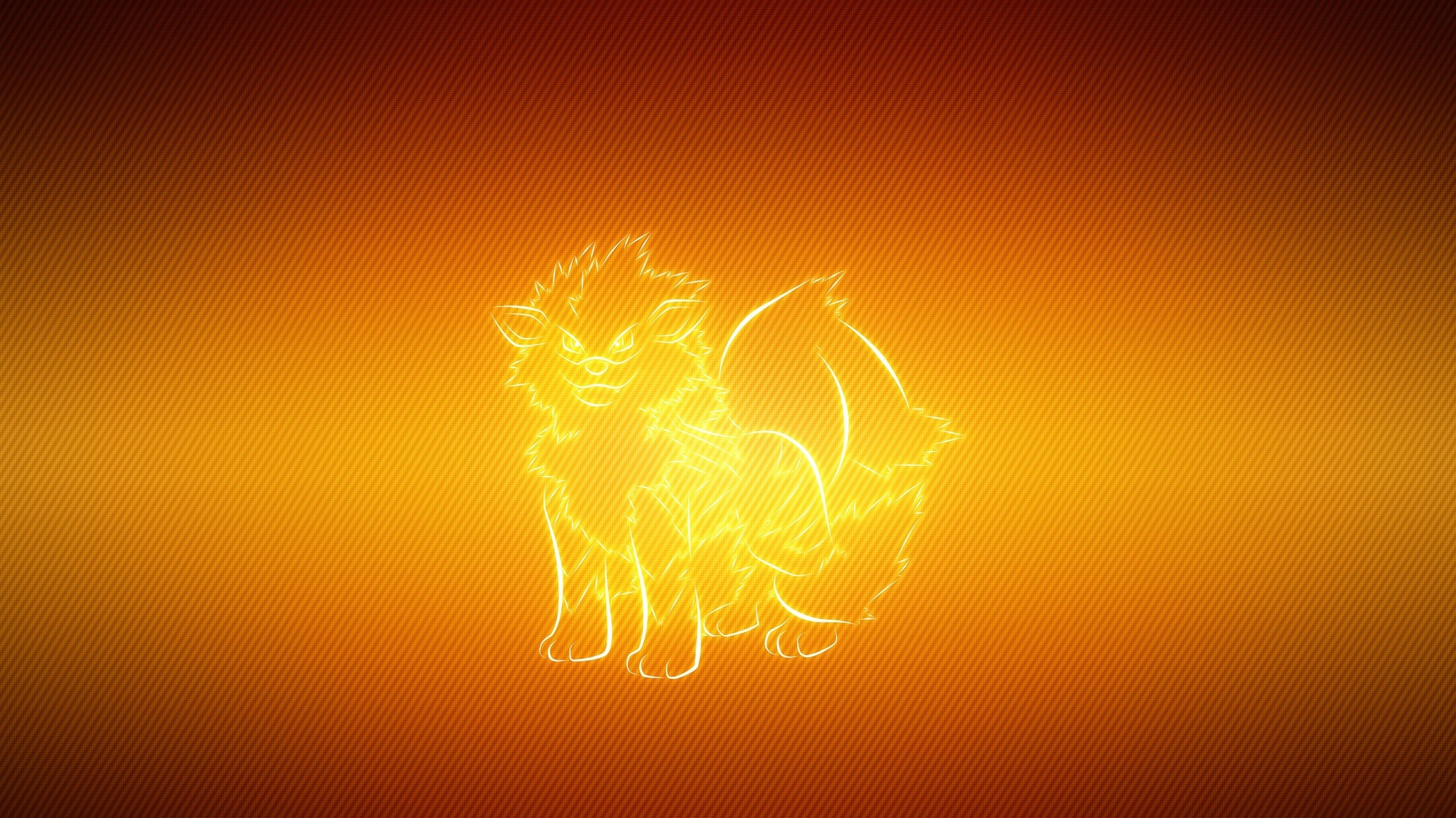 Preview wallpaper arcanine, pokemon, background, animal 2560×1440