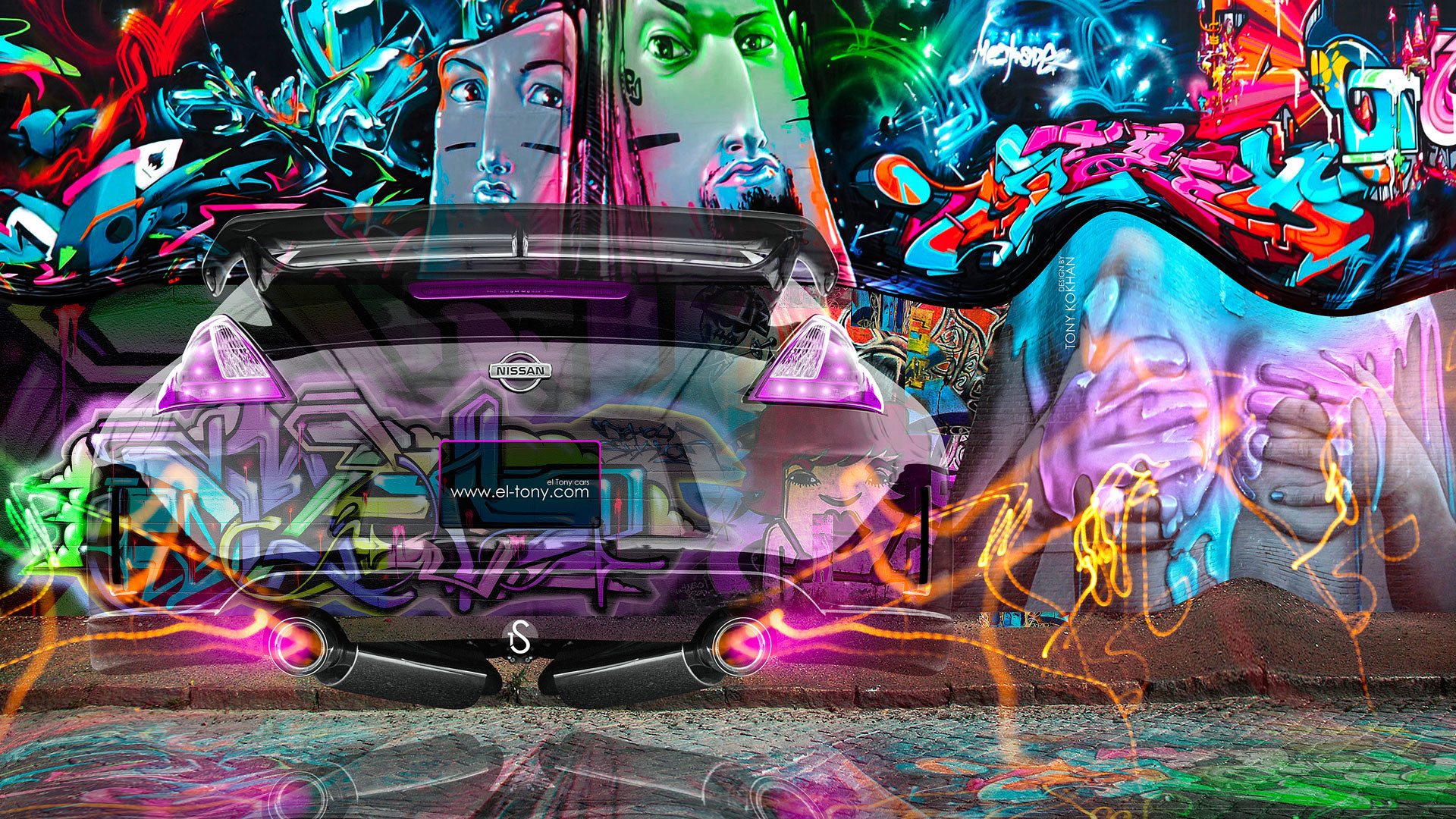 Nissan 370Z JDM City Fantasy Crystal Graffiti Fly Car 2014