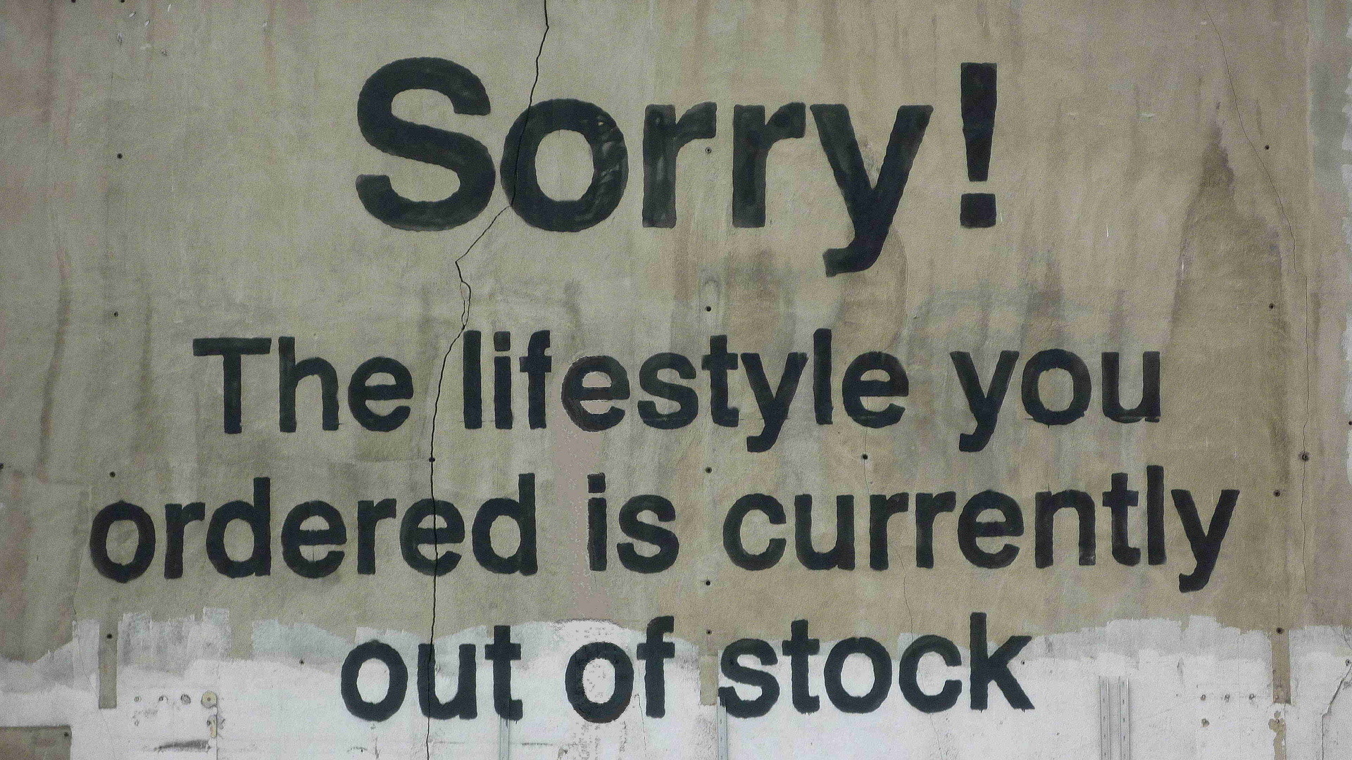 Banksy The Lifestyle You Ordered Is Currently Out Of Stock, Banksy, Street Art,