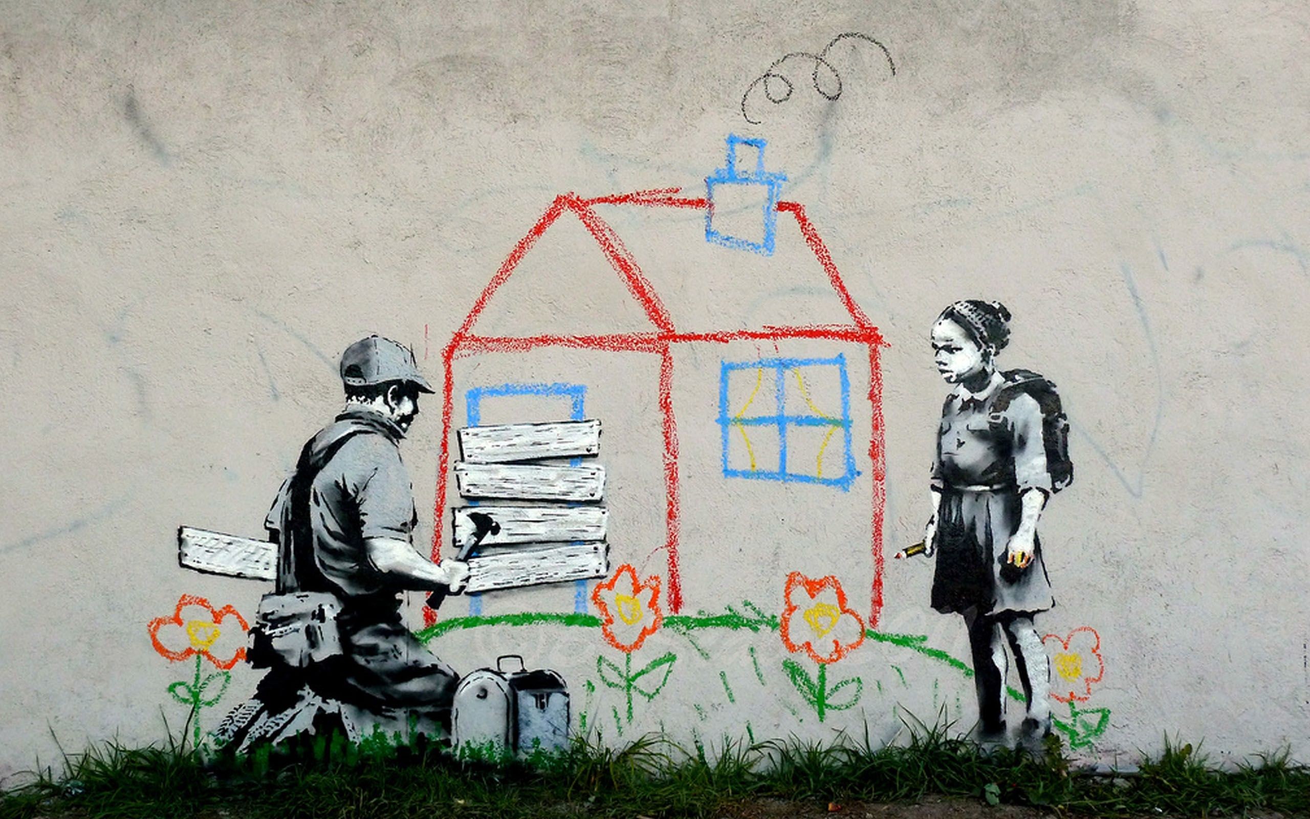 Volunteers Painting Banksy wallpapers and images – wallpapers .