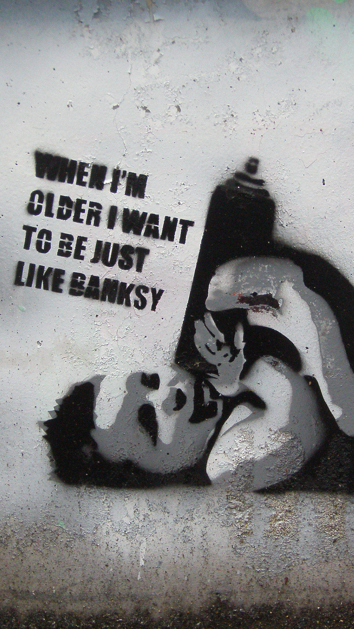 Banksy baby iPhone 3Wallpapers Parallax