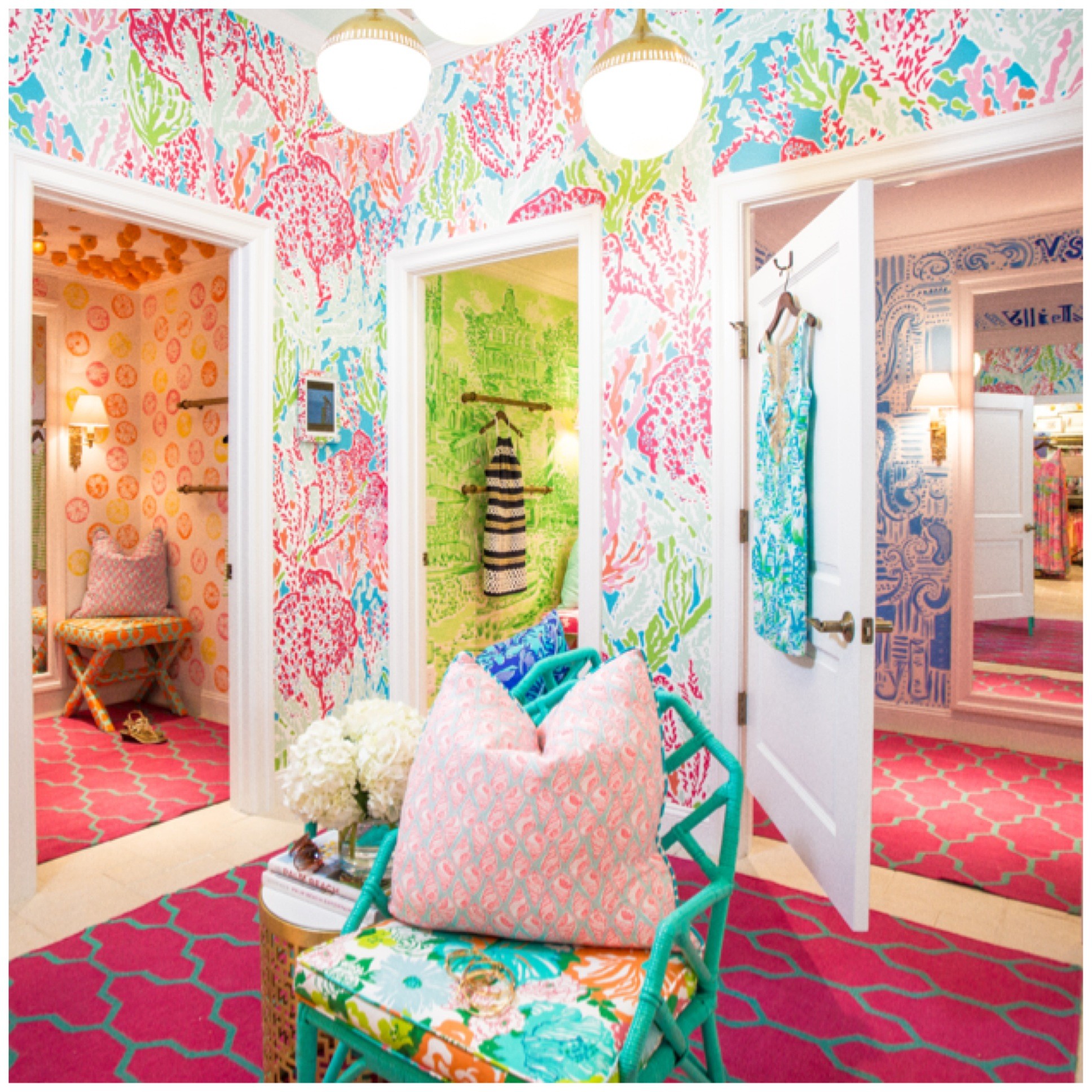 The Lilly Pulitzer dressing room I was in a couple weeks ago