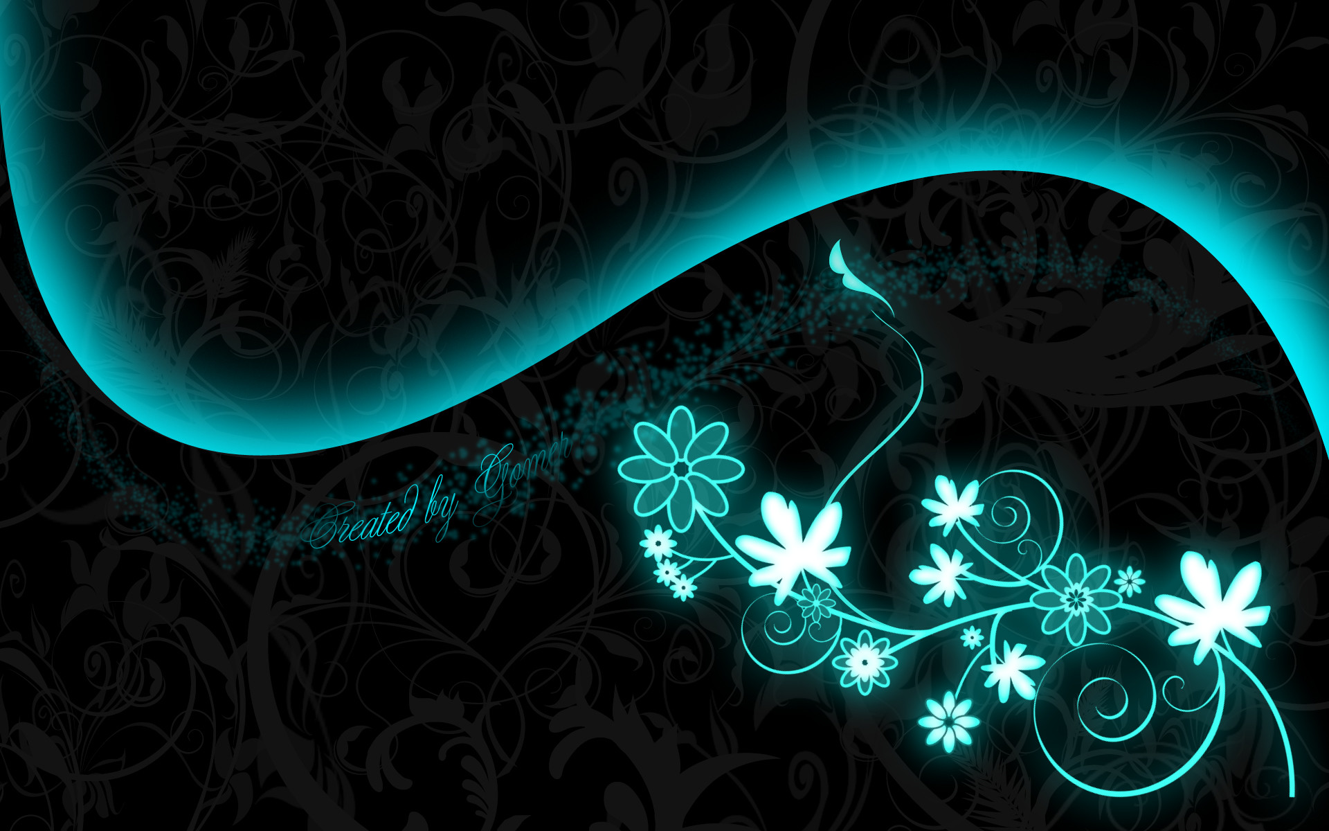 Abstract Flower Art Desktop Background.