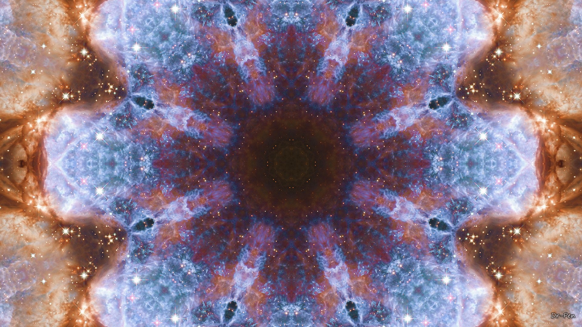 Abstract – Pattern Artistic Manipulation Digital Abstract Mandala Space Galaxy Wallpaper