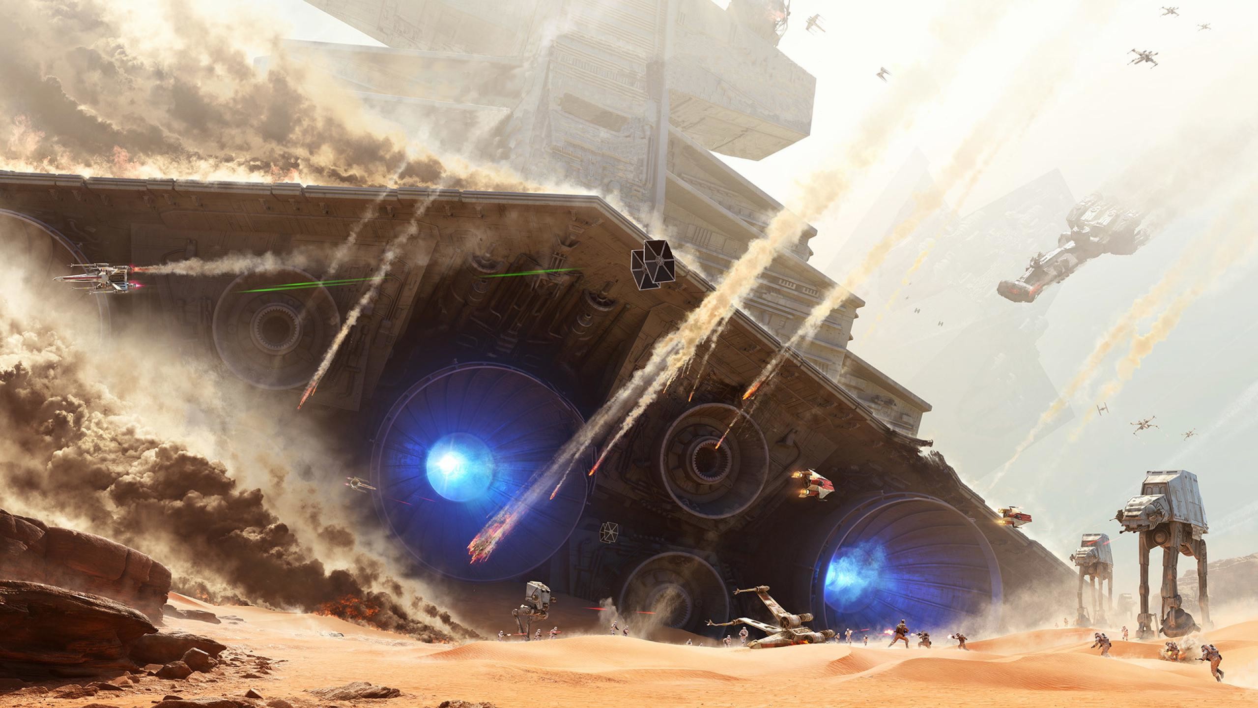 GamesI removed all the text from the Battlefront Jakku concept art, makes a  good wallpaper …