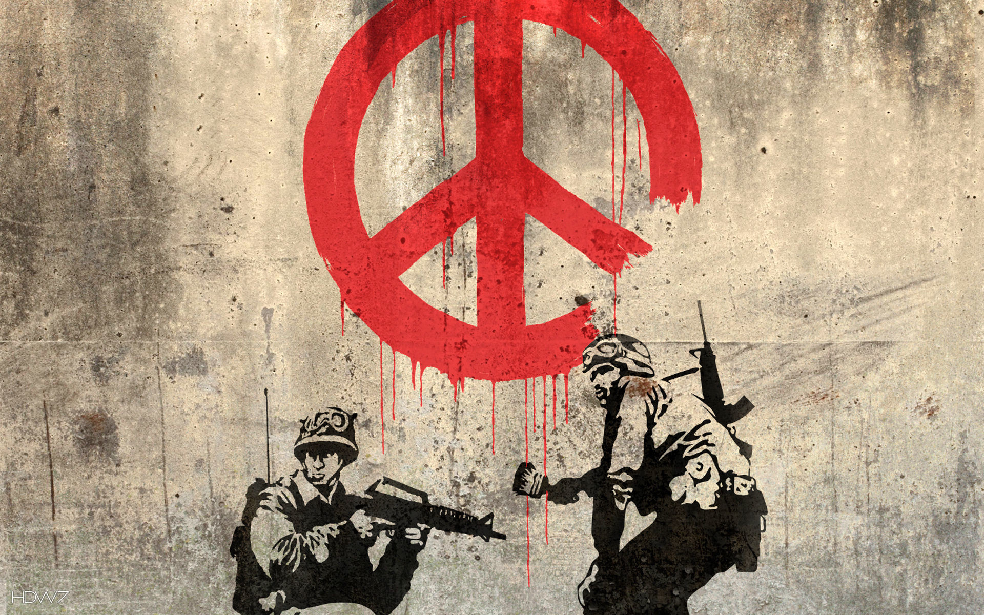 Banksy peace art