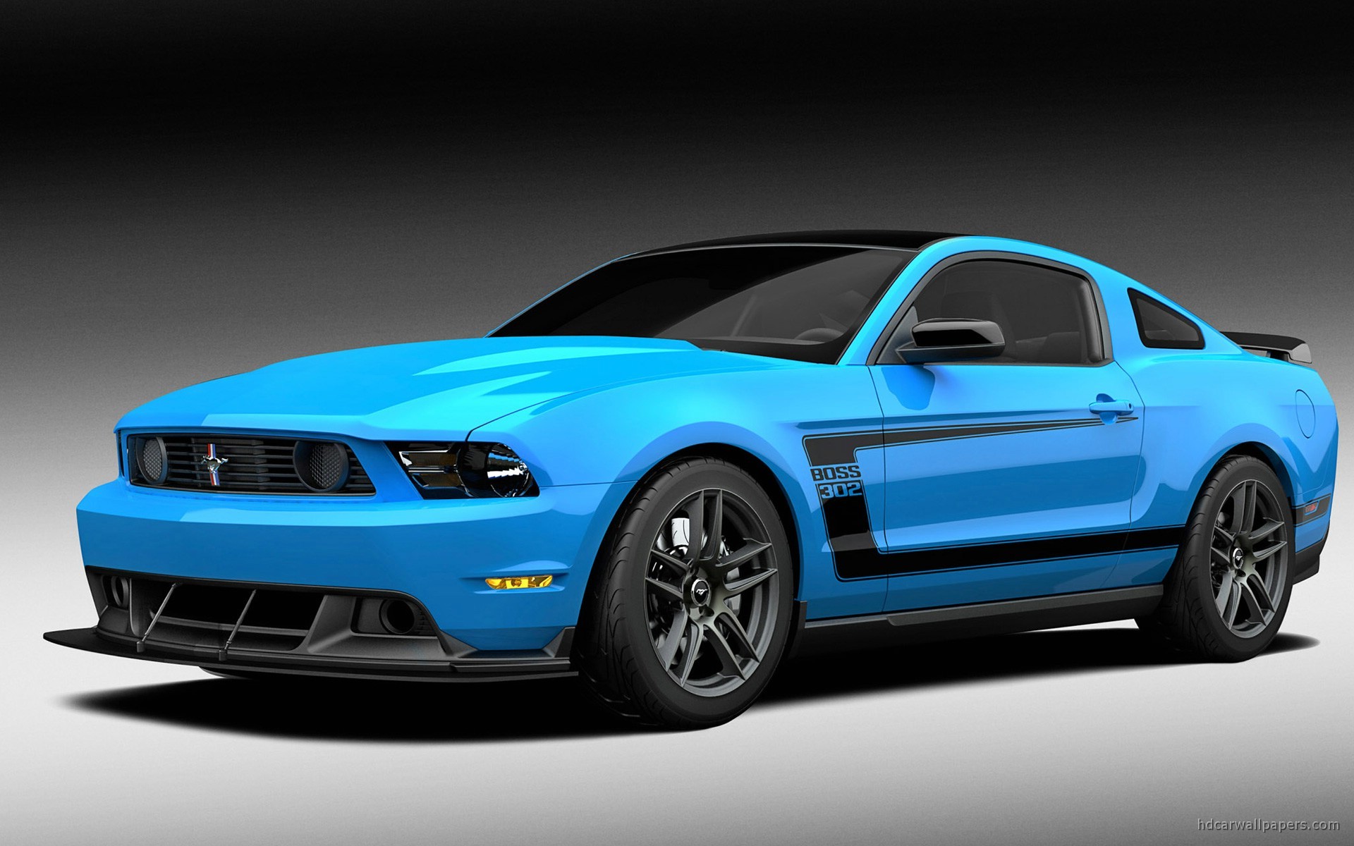 Blue 2012 Ford Mustang Boss