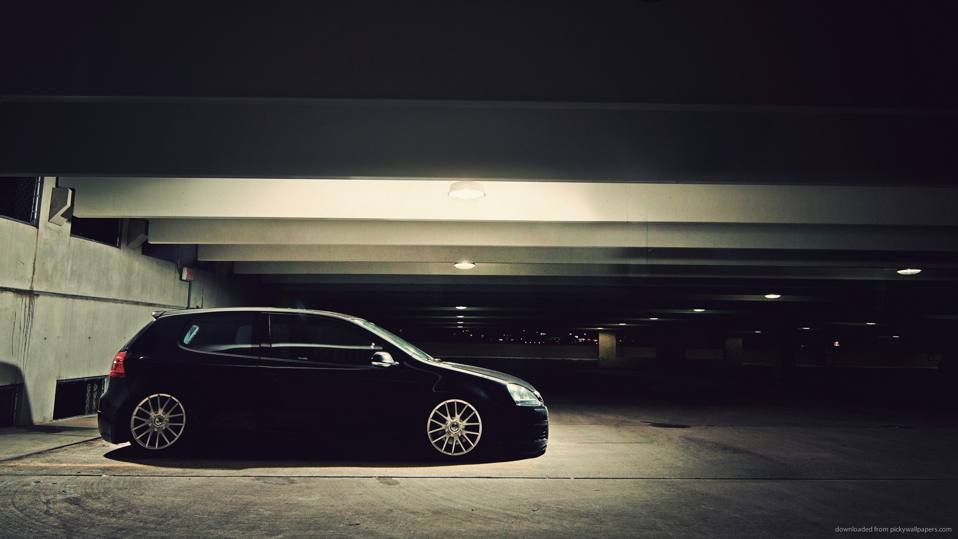 Black Volkswagen Golf Stance Sideview picture
