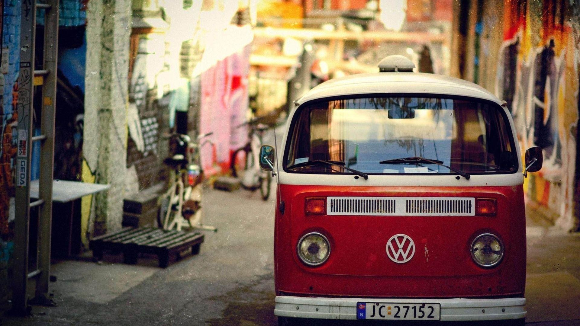 Old Red VW Bus Wallpaper Photos Wallpaper Wallpaper