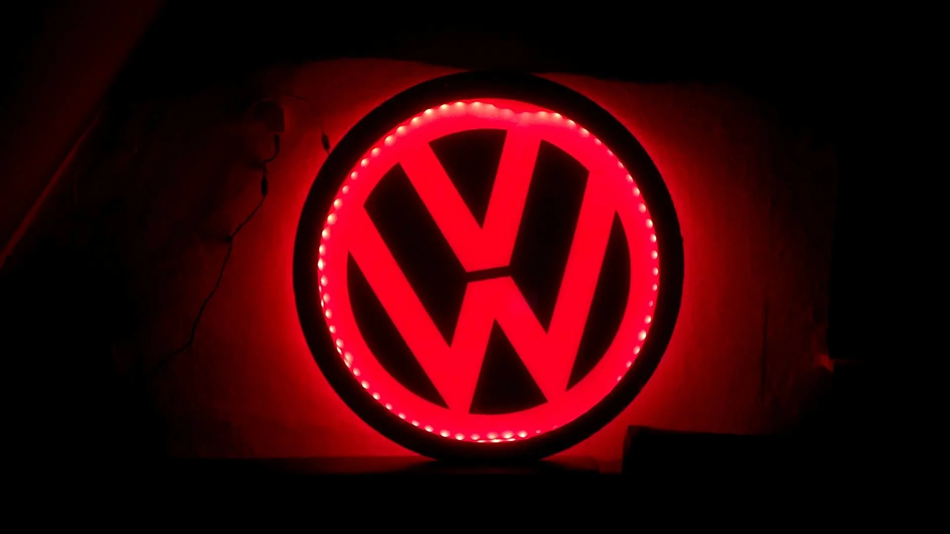 VW Logo RGB Led Beleuchtet Ambiente beleuchtung