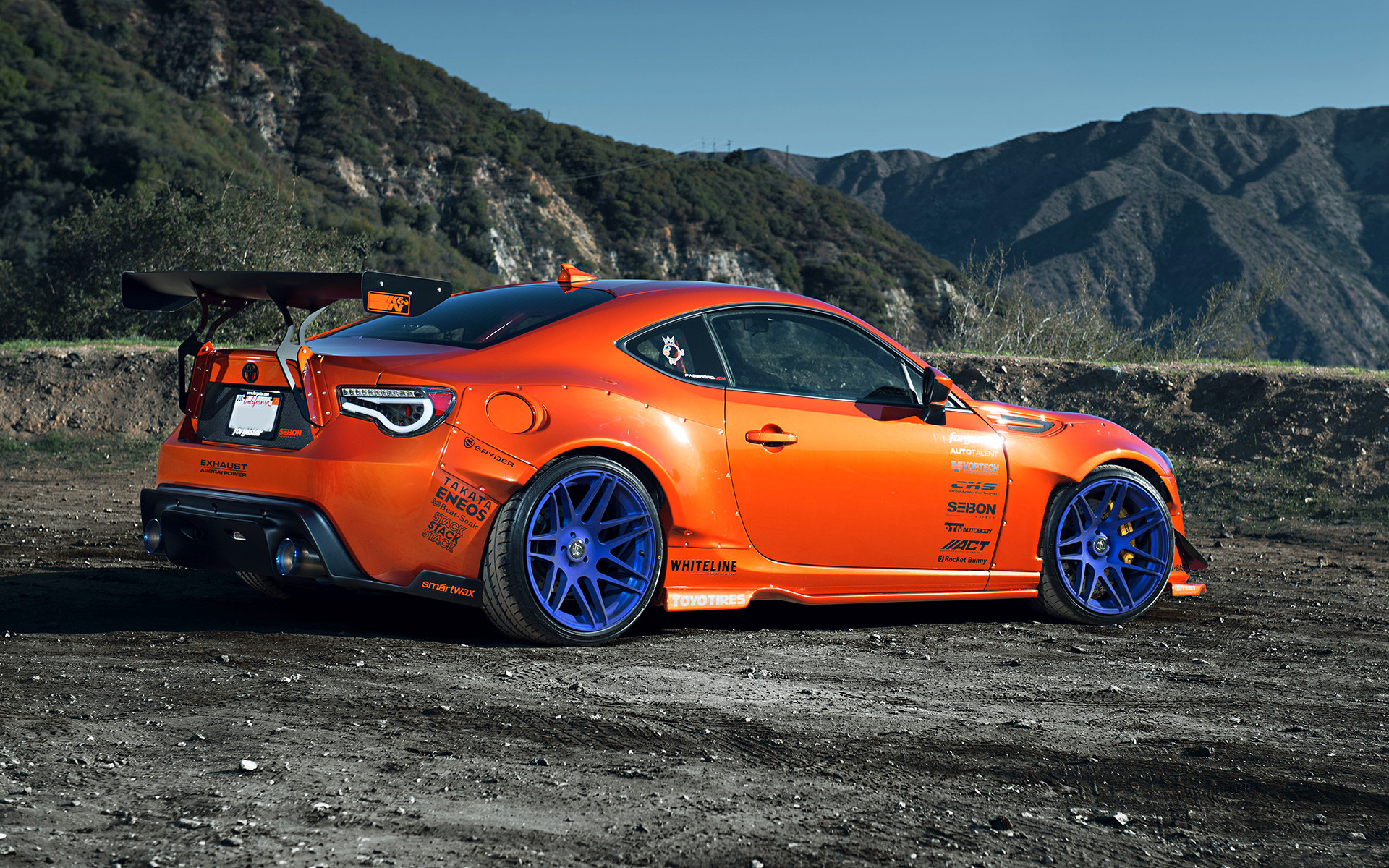 Forgestar Rocket Bunny Scion FR-S  its all good except the blue wheels