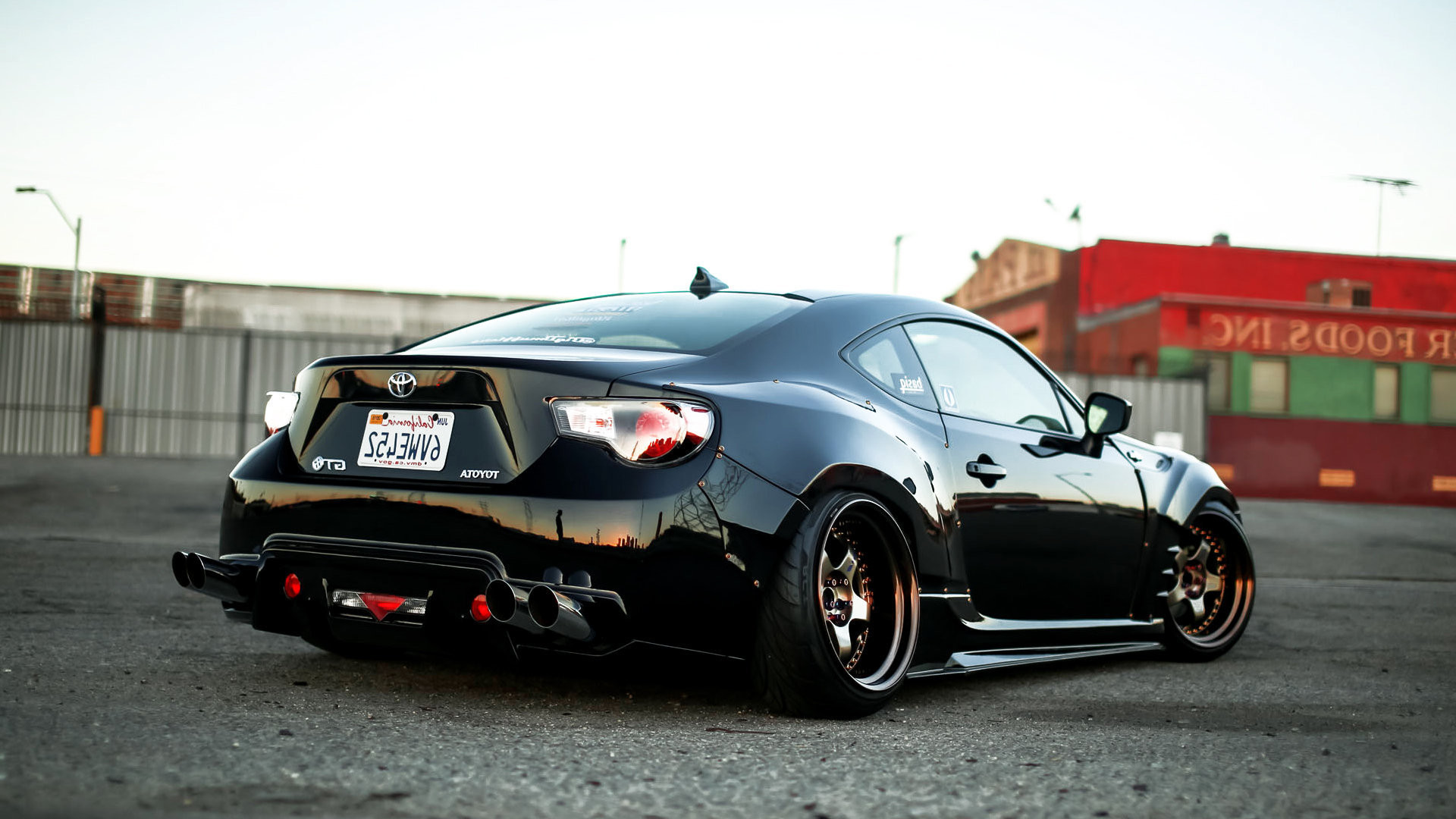 Scion FRS with Work Meisters and bodykit Rocket Bunny kits