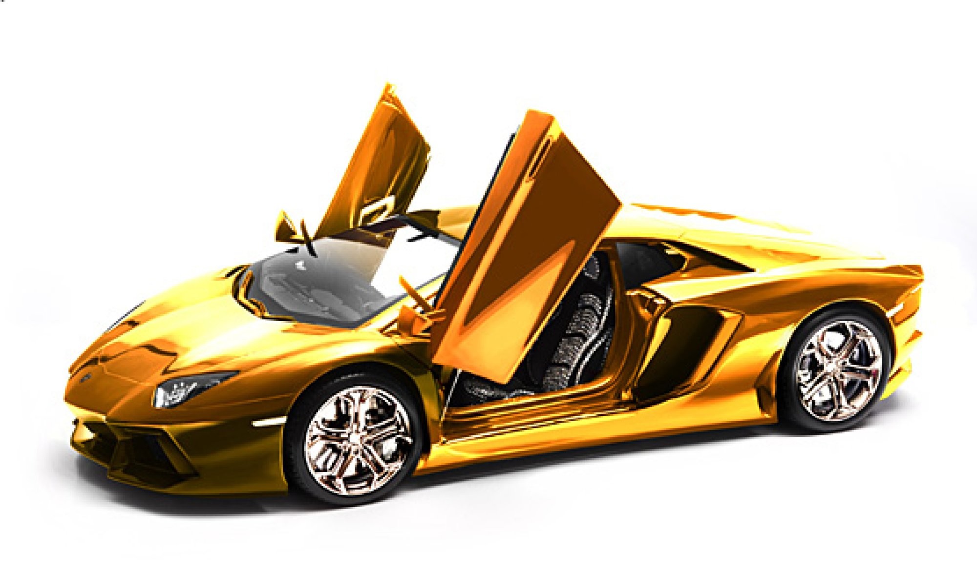 World No1 luxury Car Lamborghini Aventador Gold