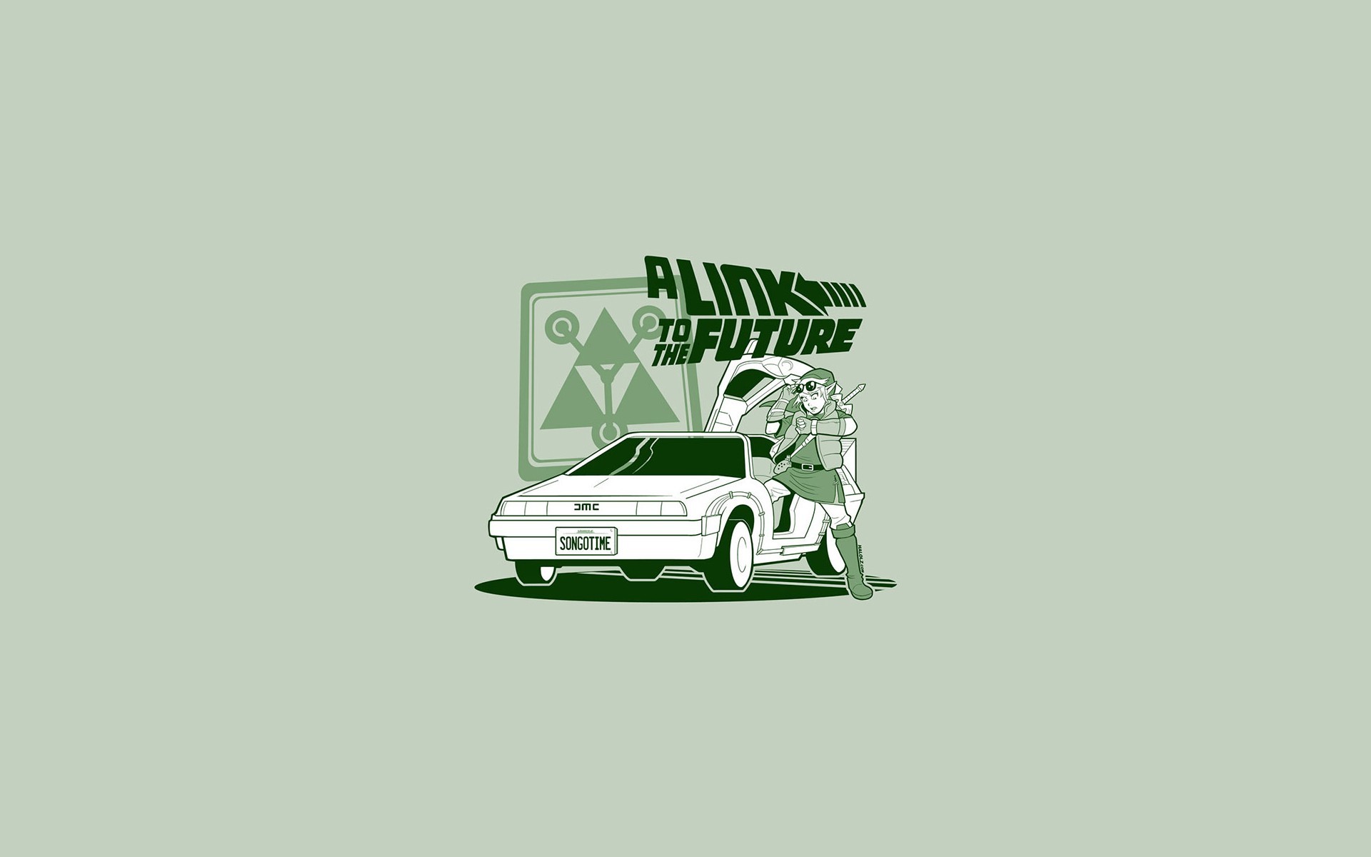 Back To The Future Cars Cartoons Comics DeLorean DMC 12 Doc Brown Funny Link Marty McFly Spoof Legend Of Zelda