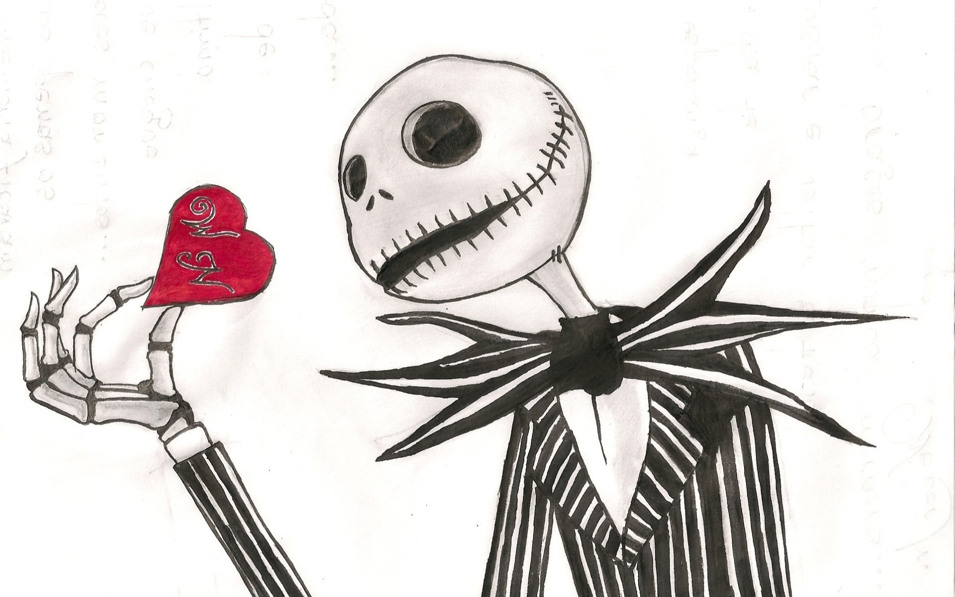 Jack skellington the nightmare before christmas dark skull love romance mood art wallpaper 28354 WallpaperUP