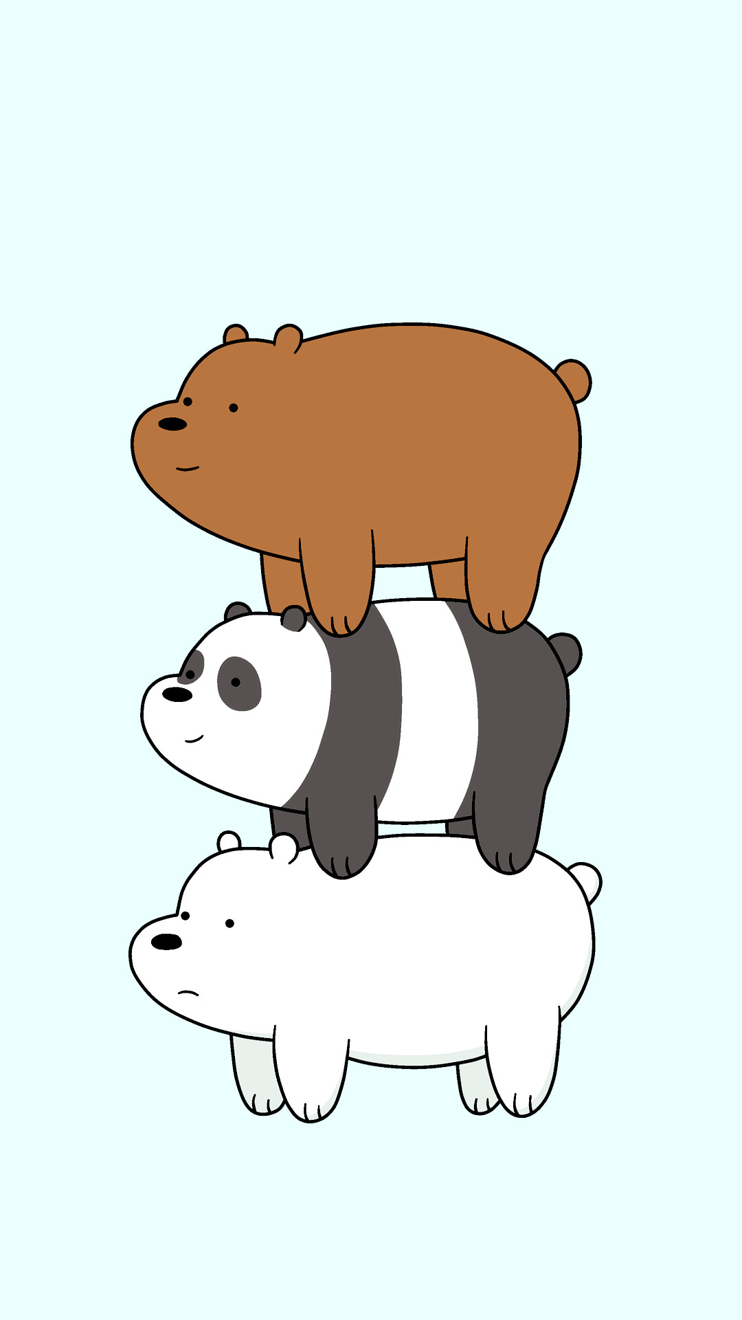 we bare bears cartoon cartoon network panda lockscreen wallpaper grizz bear