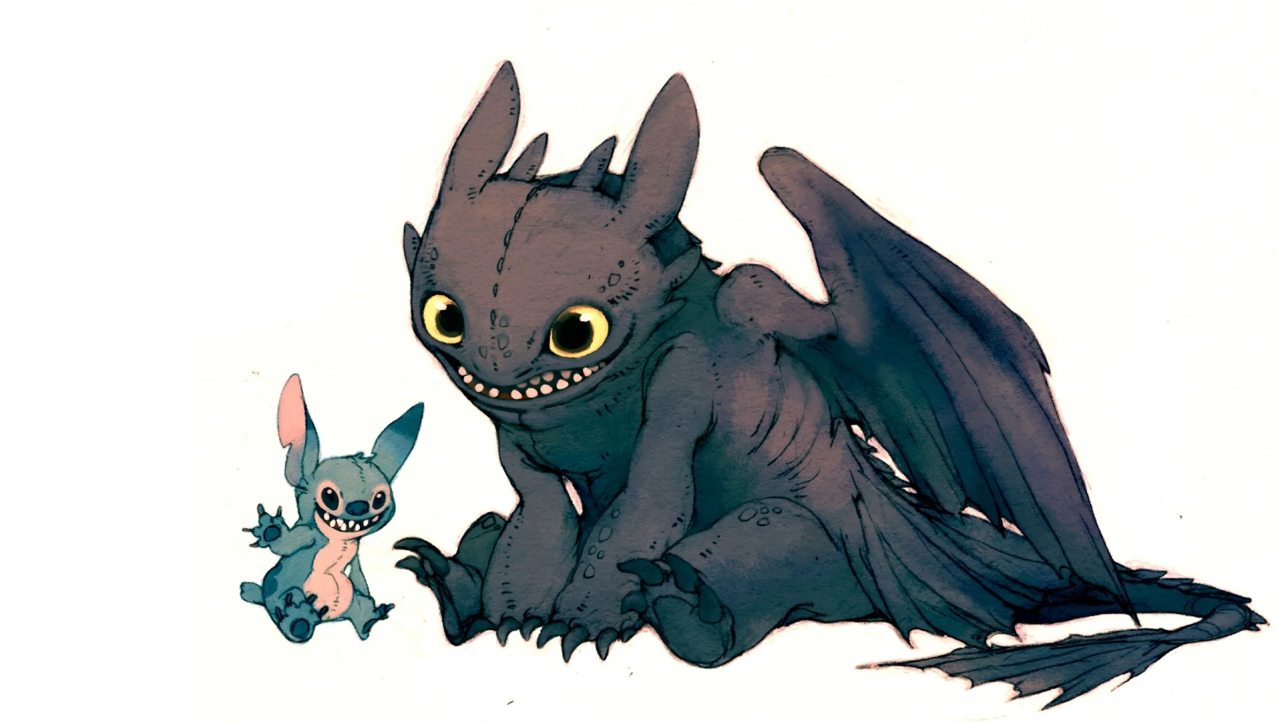 4k Ultra Toothless And Stitch Full HD Wallpapers