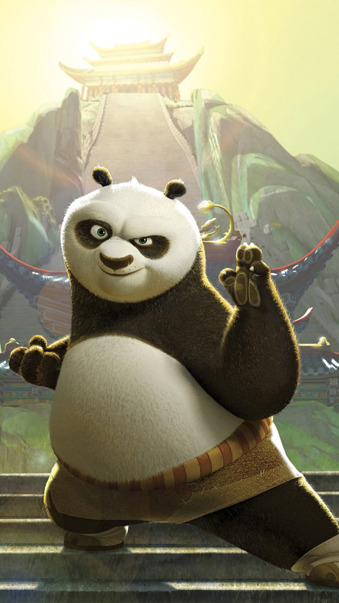 How to download Cartoon Kunfu Panda iPhone wallpaper HD