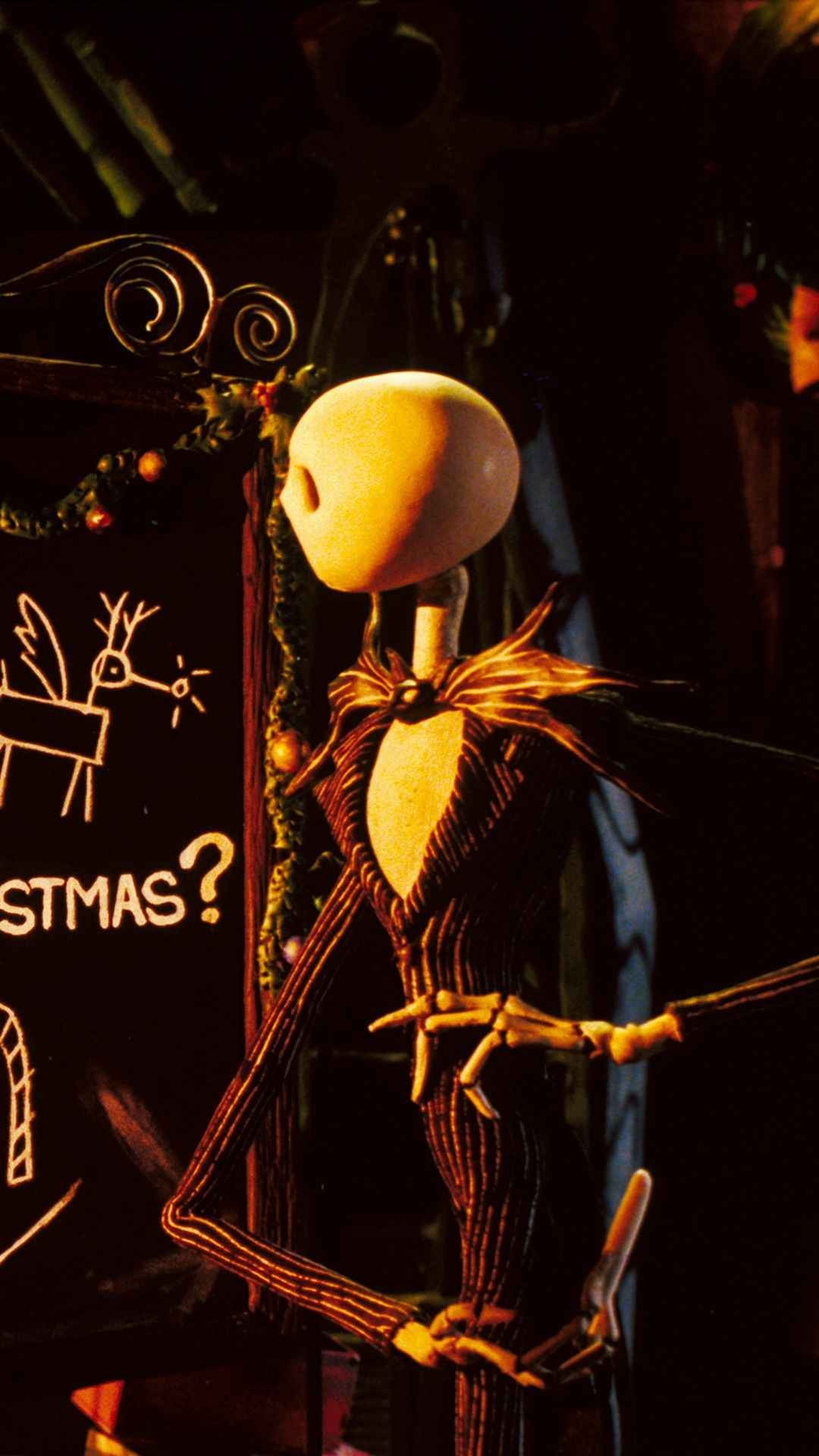 Formula Chalkboard 2014 Halloween Jack Skellington iPhone 6 Wallpaper – Nightmare Before Christmas Movie