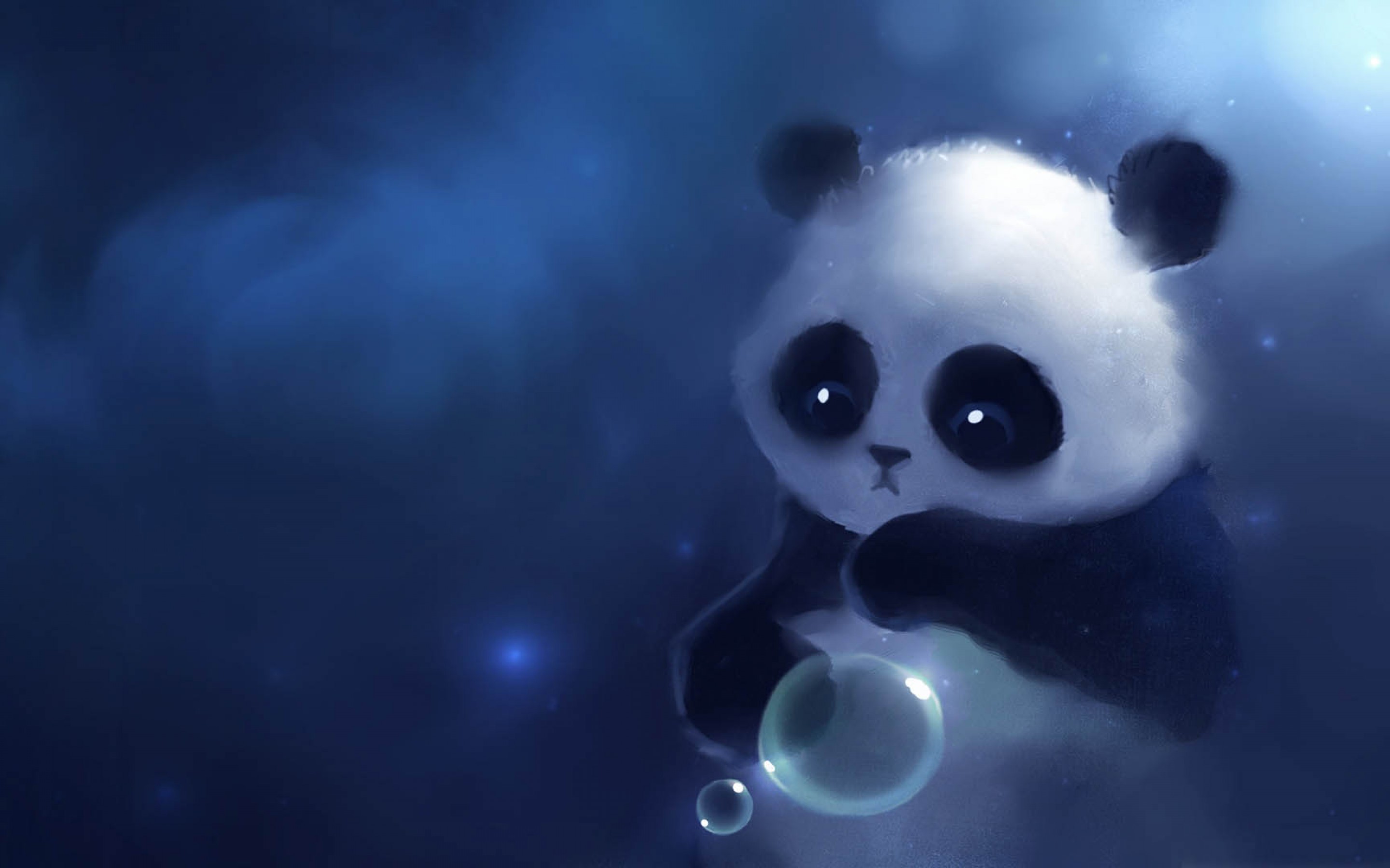 Sad Cute Panda Cartoon Wallpaper