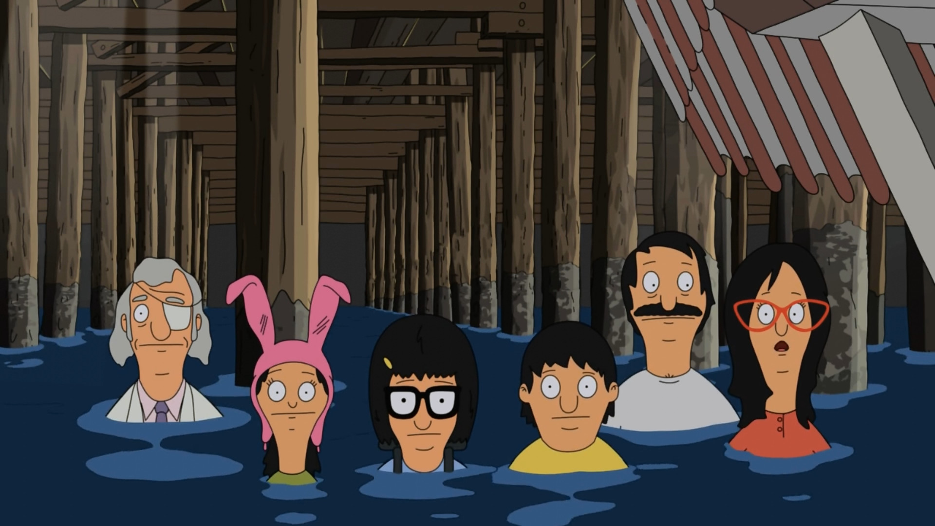 Feel asleep with Bobs Burgers on and my Girlfriend gets up and paused the show on a perfect wallpaper