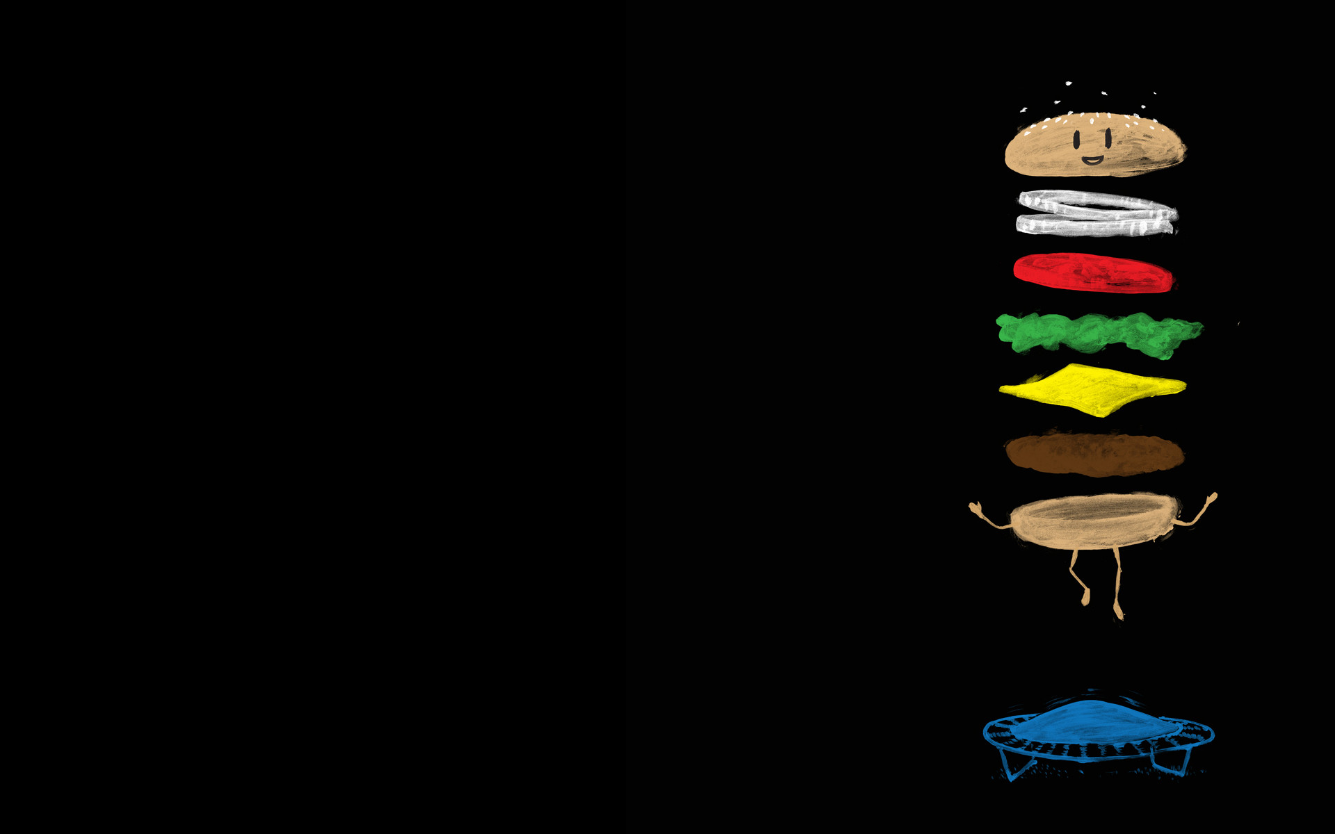 Jumping Hamburger Backgrounds for Powerpoint Presentations, Jumping