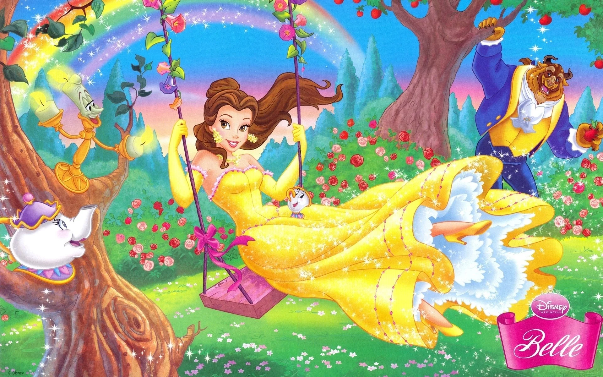 disney princess belle hd wallpaper free download