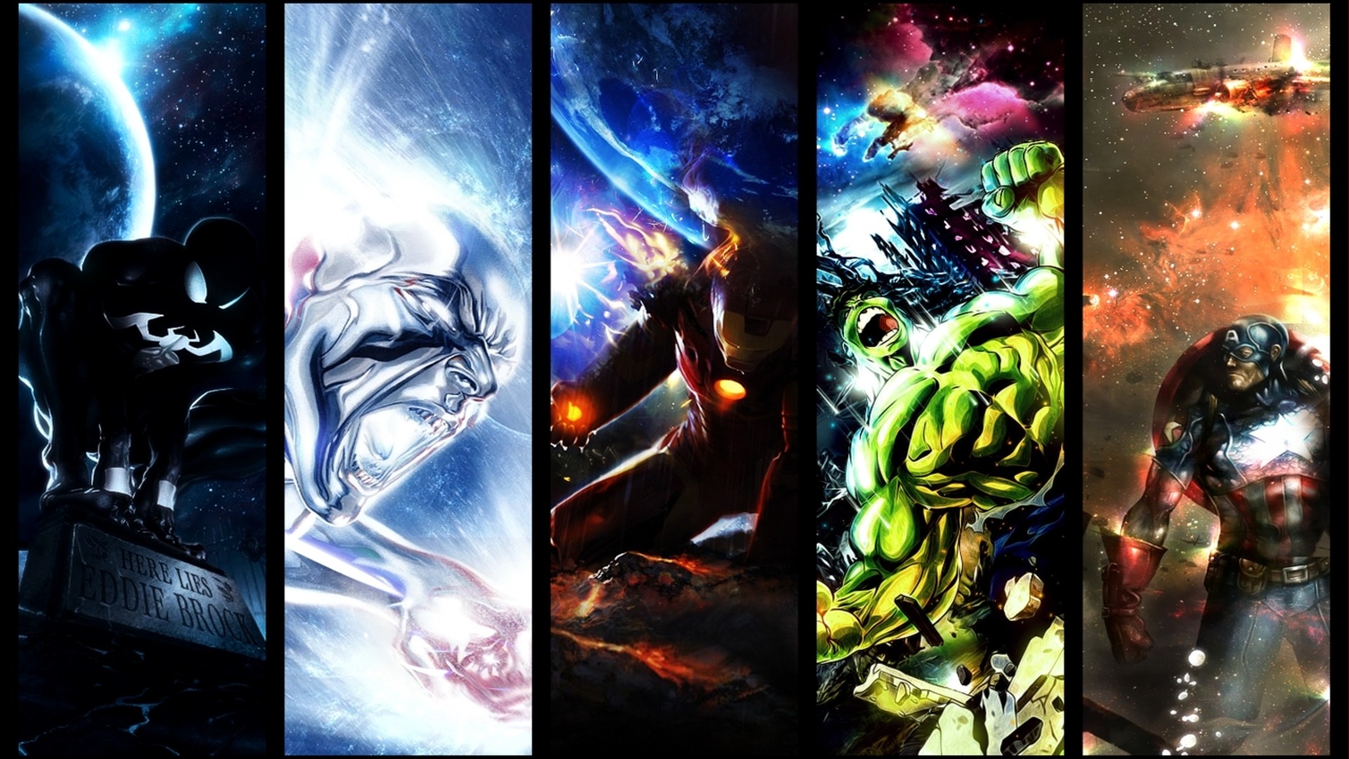 Marvel Hulk Captain America Silver Surfer Venom Spider Man