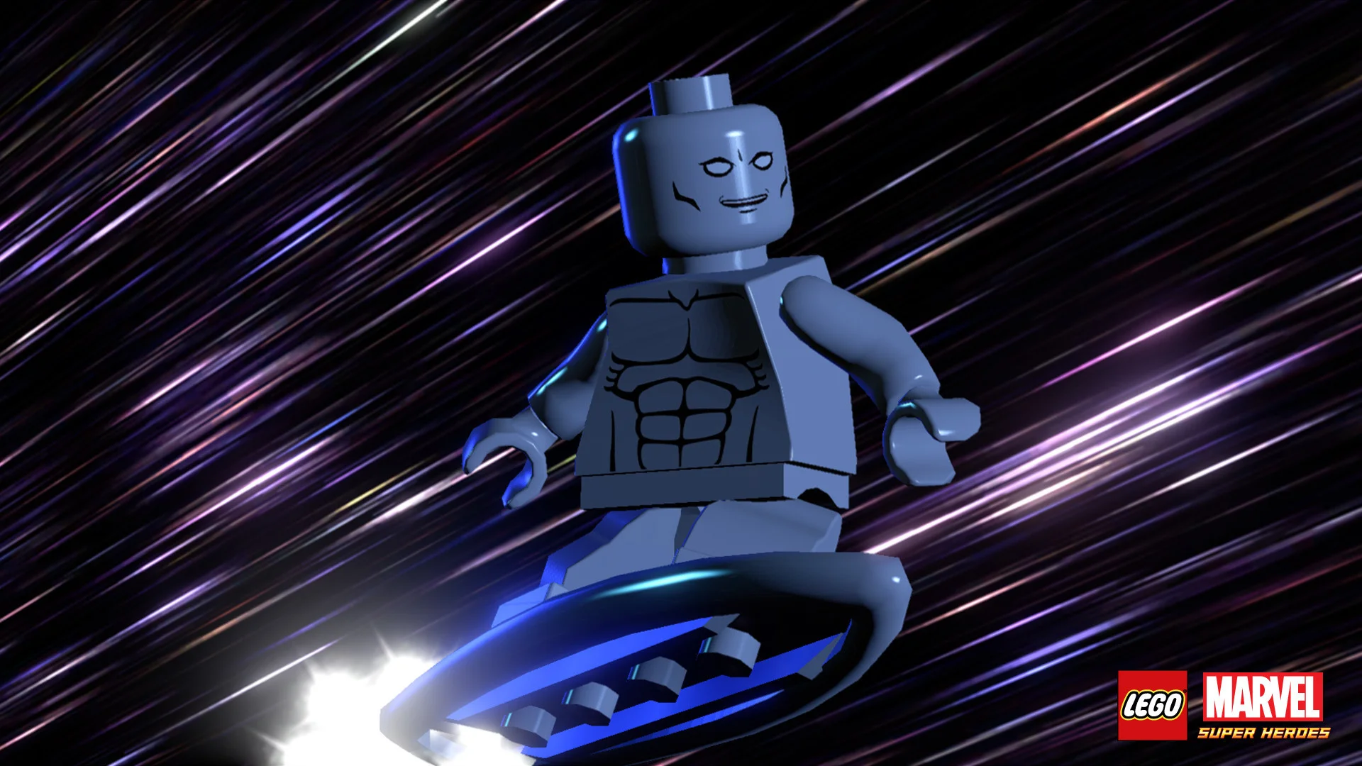 The Silver Surfer as he appears in Lego Marvel Superheroes
