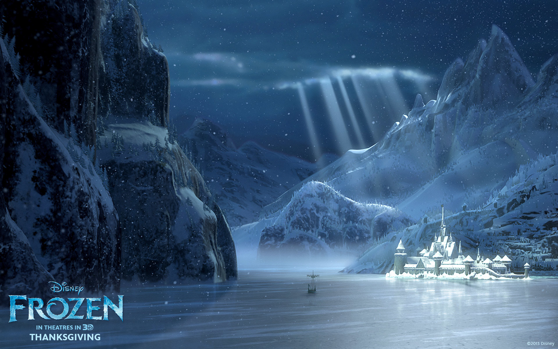 Arendelle in Winter from Disney's Frozen wallpaper – Click picture for high  resolution HD wallpaper