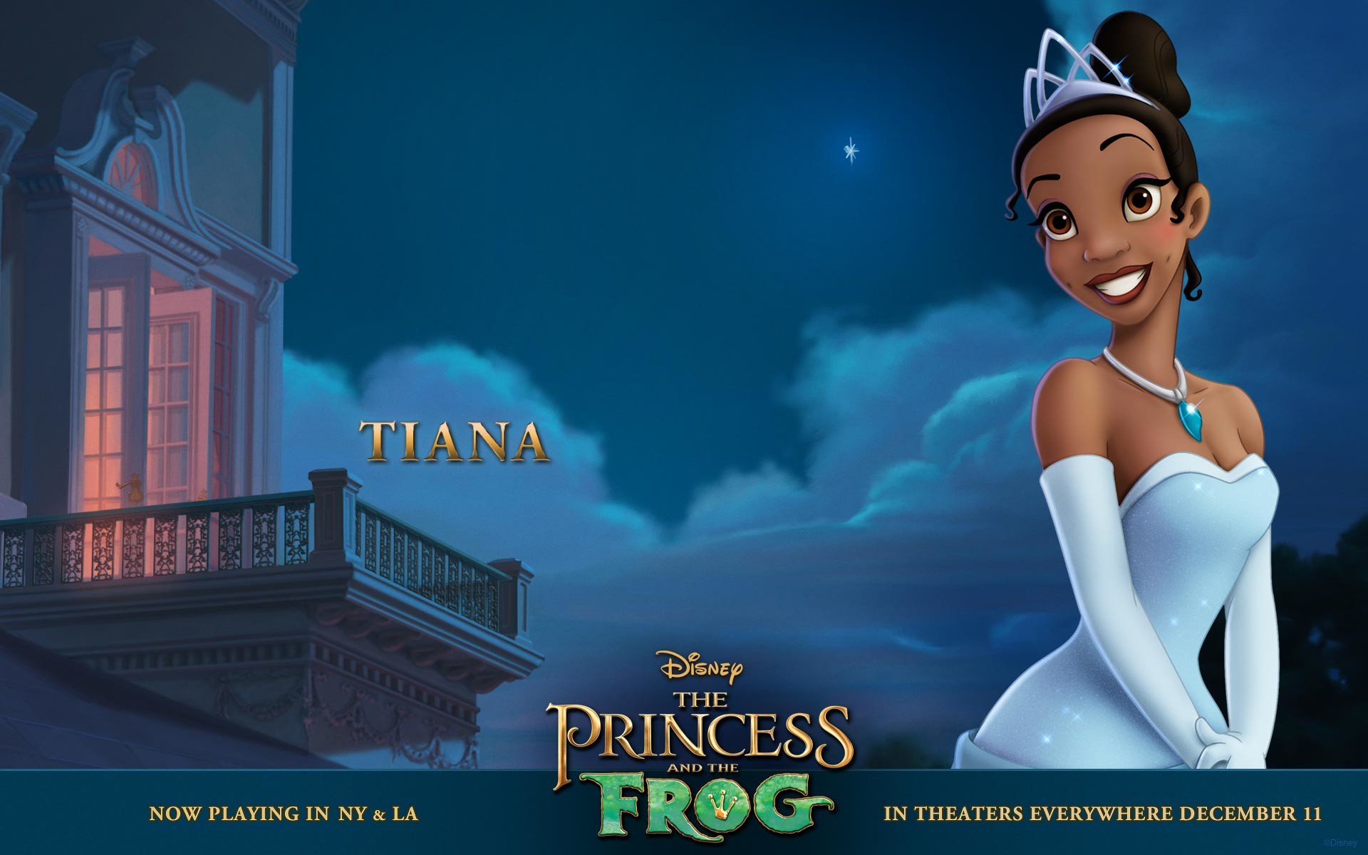 Tiana poses in her princess gown from the Disney movie Princess and the  Frog wallpaper