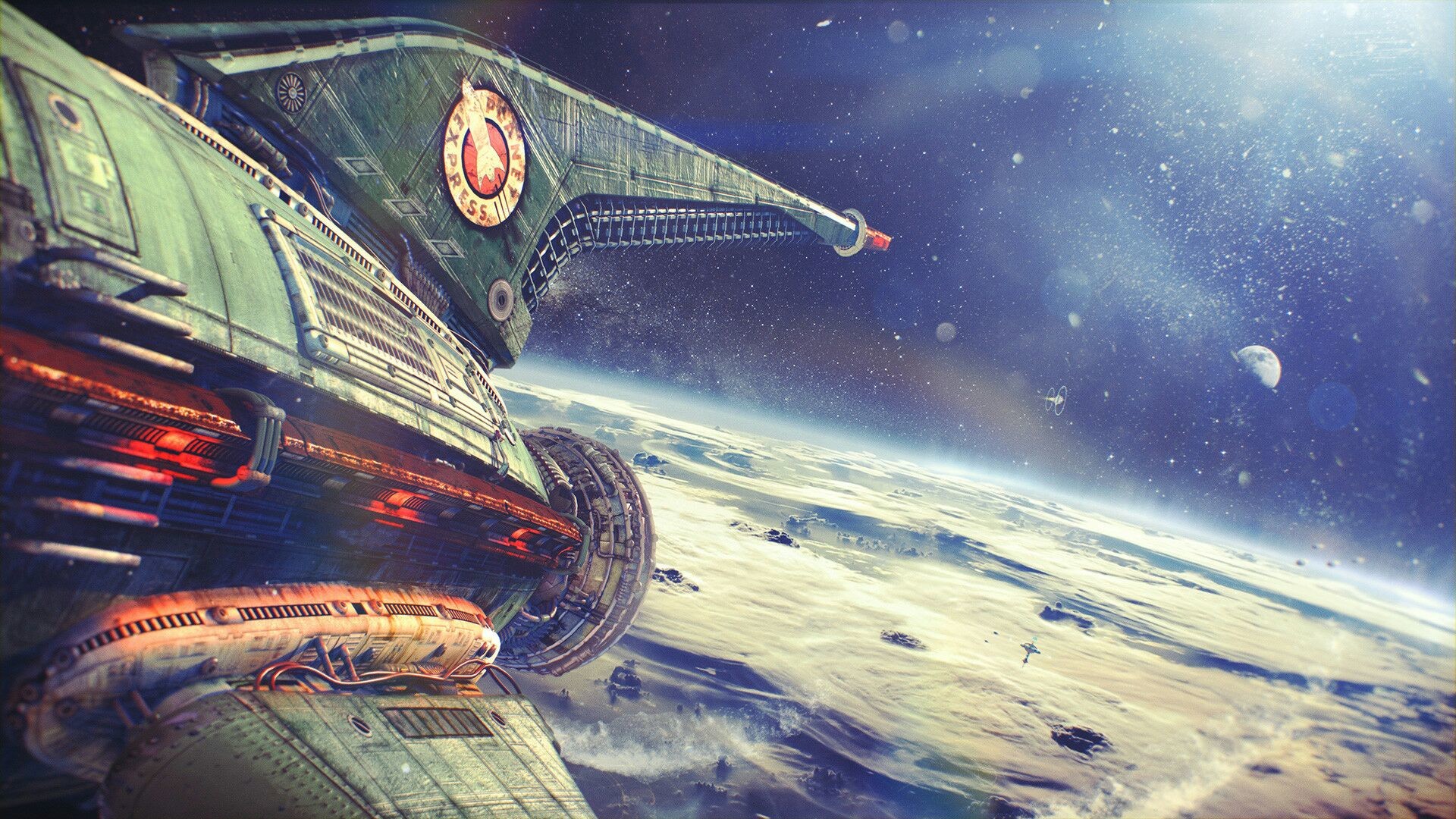 Real Life Futurama Is Gorgeous – Planet Express Ship Leaving Earth Alexey Zakharov
