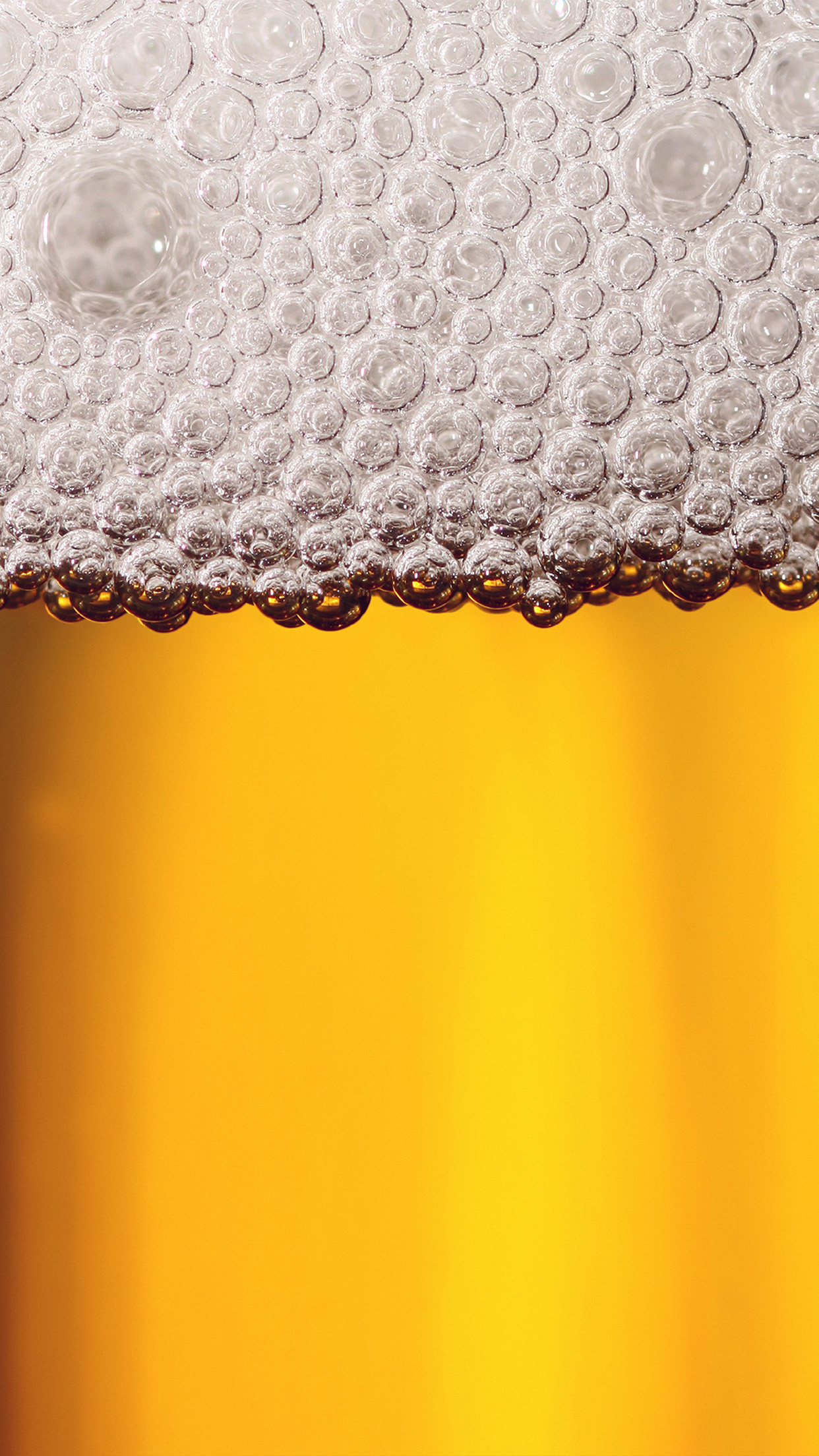 Glass Of Beer Foam Bubbles Close Up iPhone 6+ HD Wallpaper