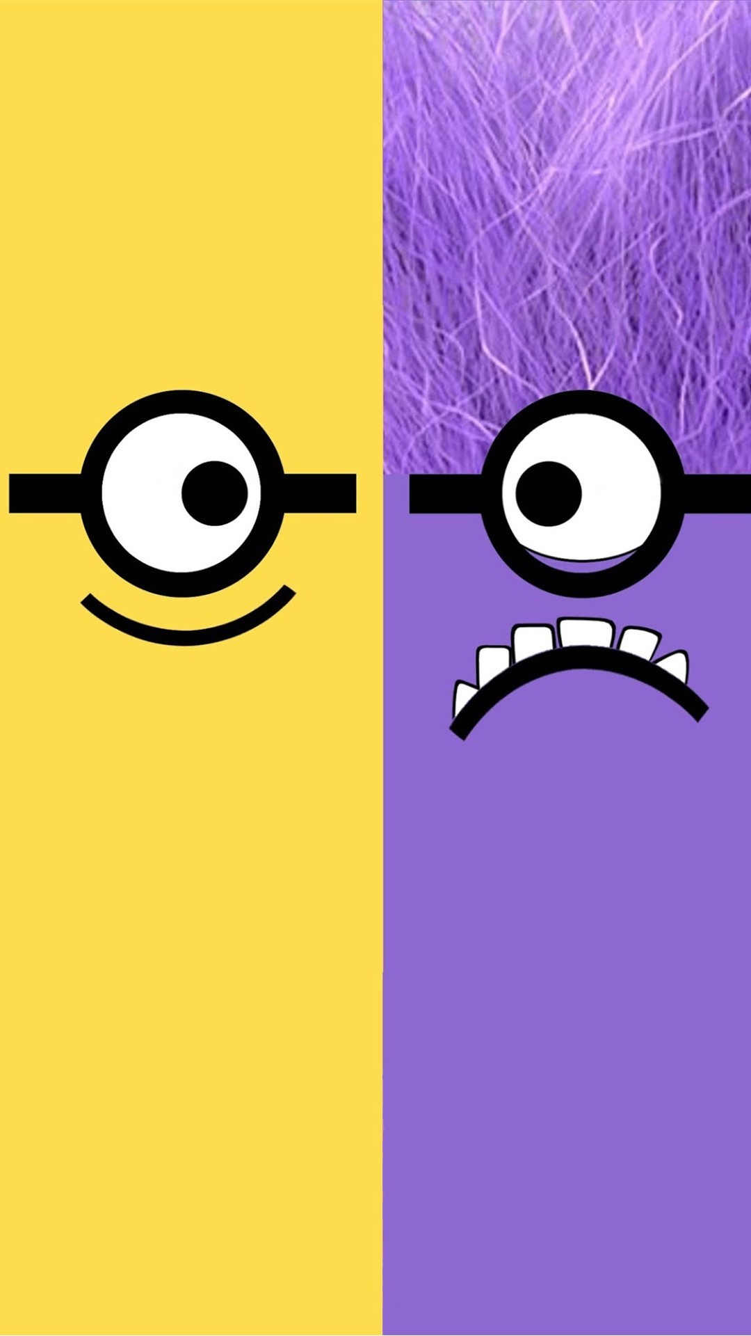 Despicable Me yellow and purple minion iphone 6 plus wallpaper HD for 2014  Halloween #2014