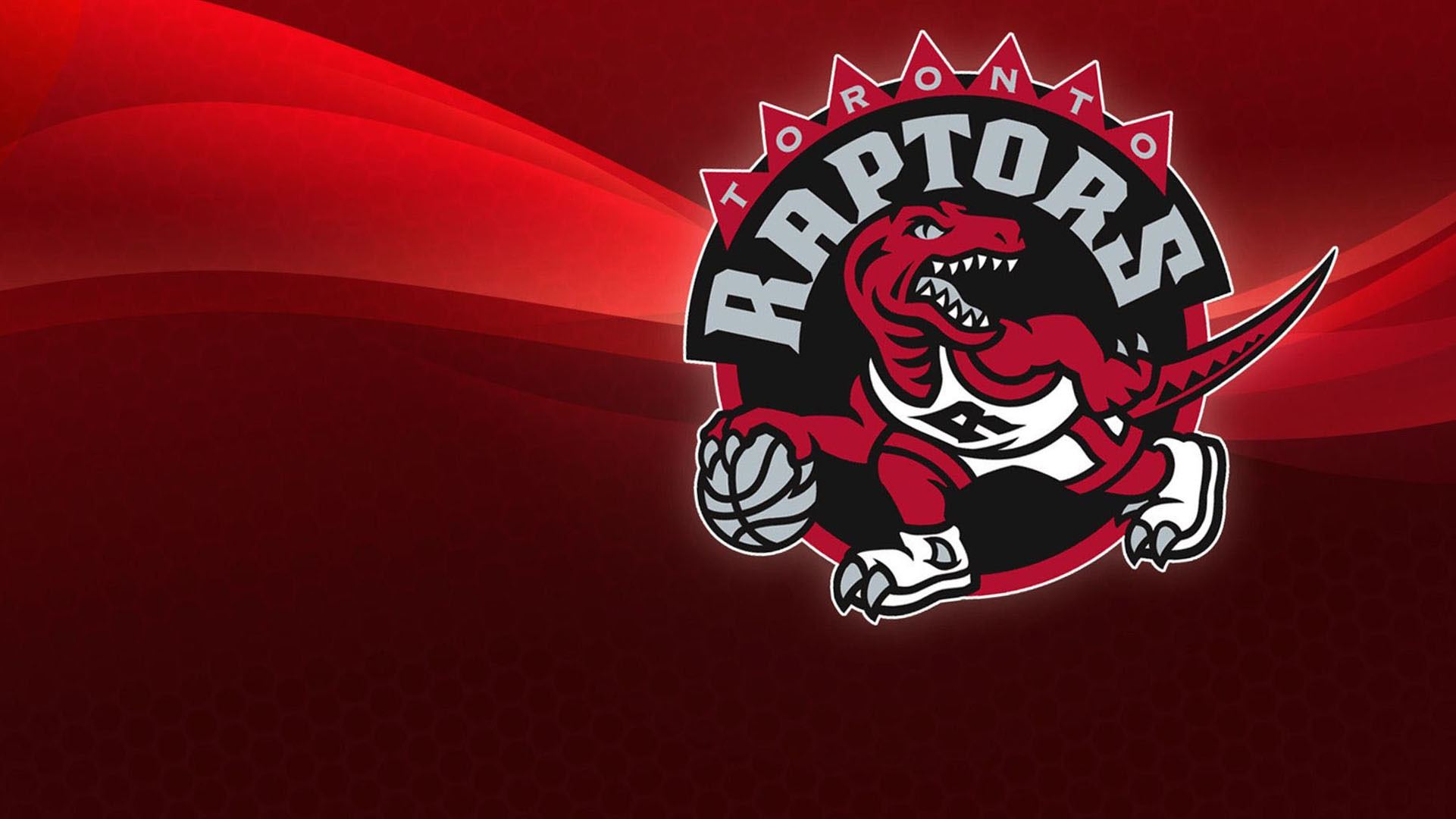 NBA Toronto Raptors Red Background Logo wallpaper