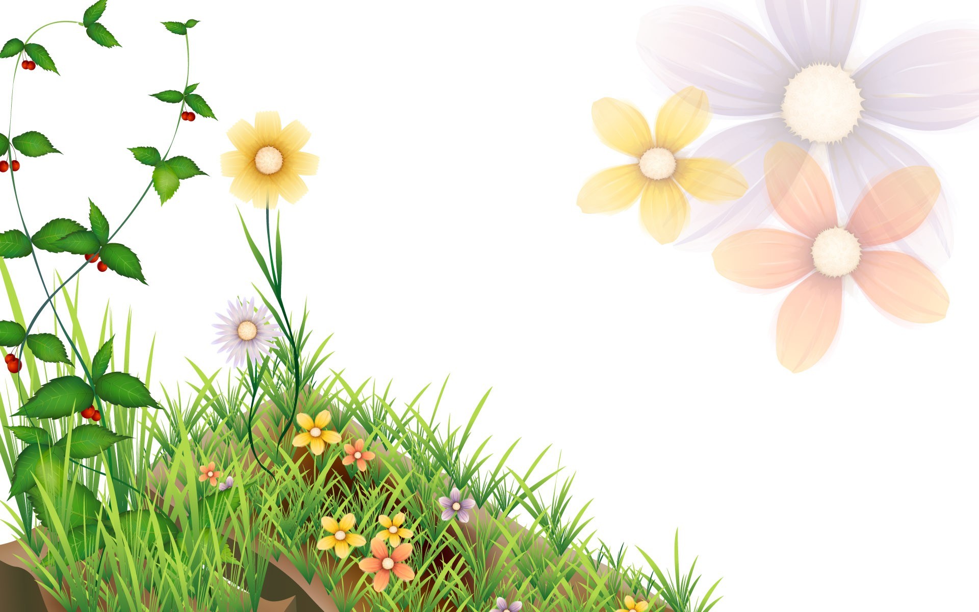 Ppt background green flowers spring flower powerpoint backgrounds