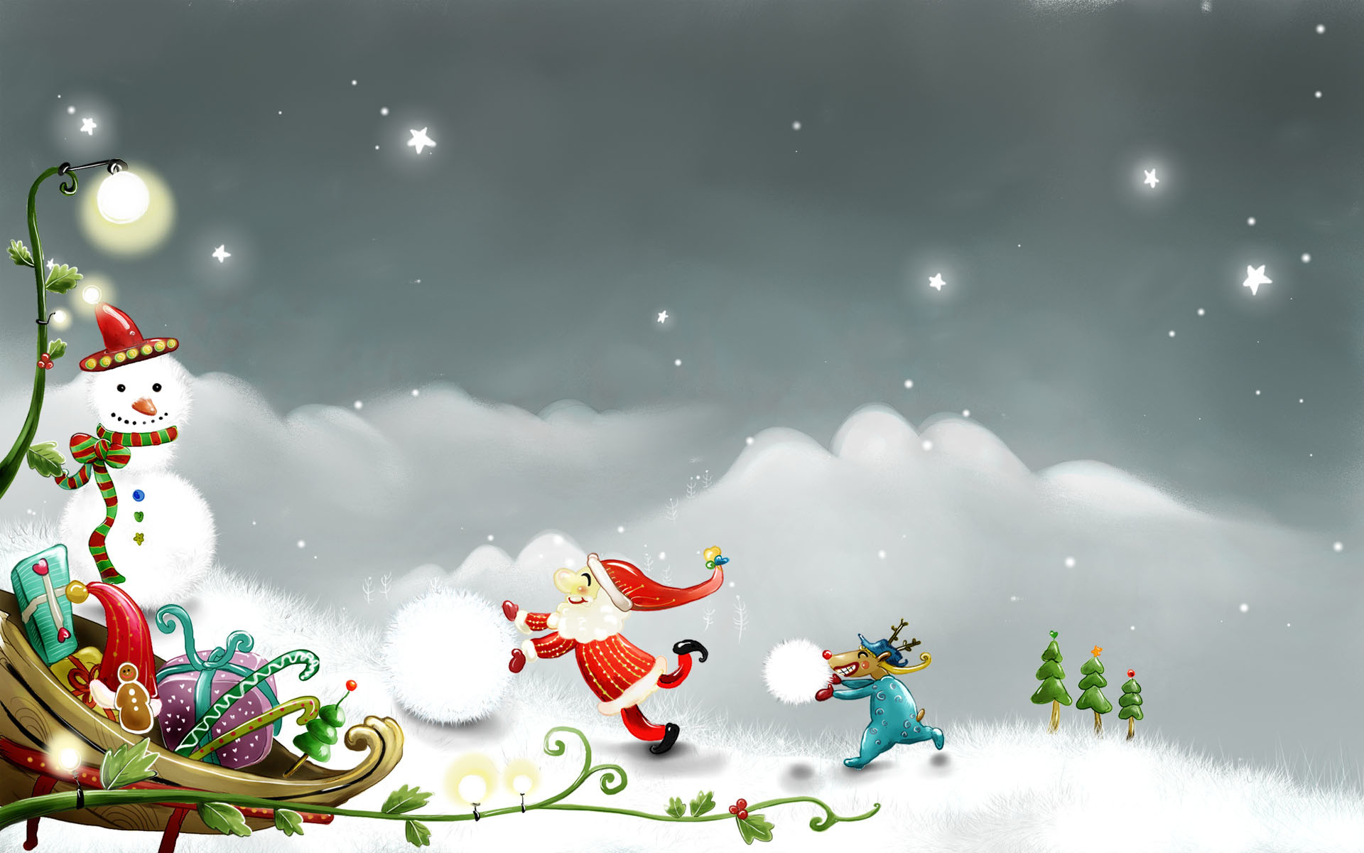 Christmas Cartoon Wallpapers For Kids