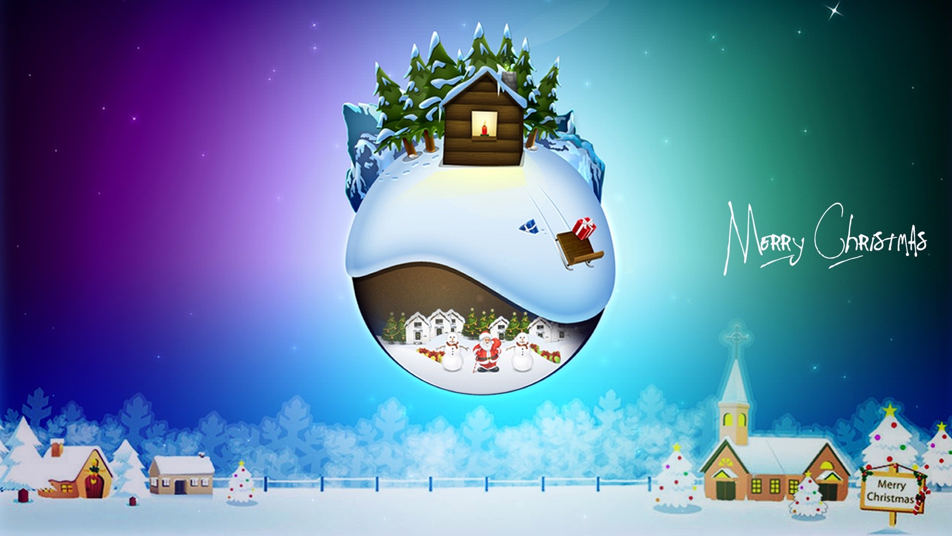 Merry christmas cartoon pictures or wallpapers 2015