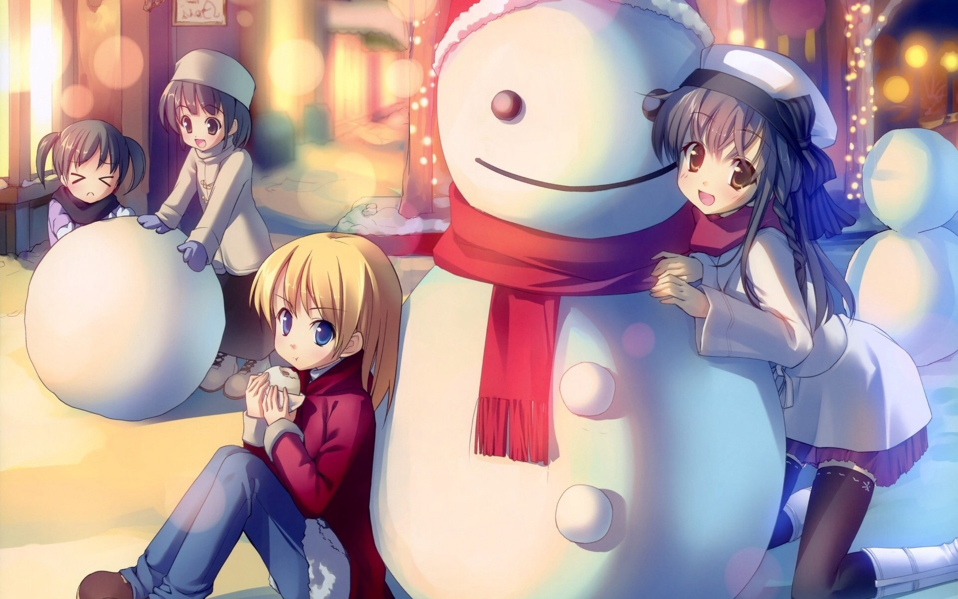 Anime Christmas Winter WallpaperGirl WallpaperCartoon