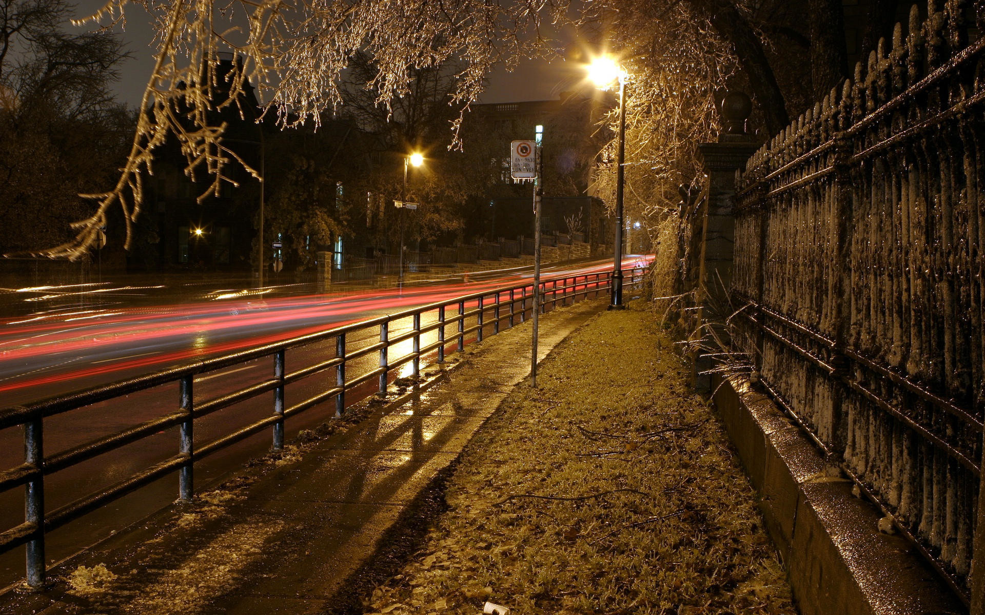 Empty City Street At Night