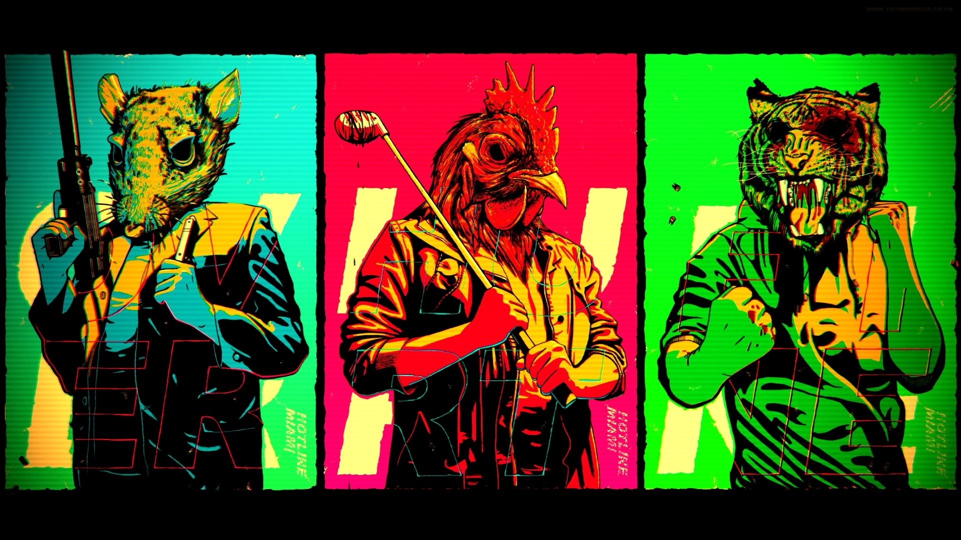 HOTLINE MIAMI action shooter fighting hotline miami payday poster wallpaper